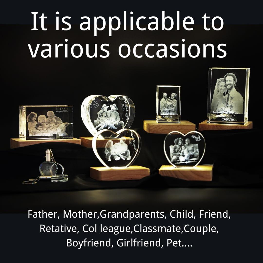 Cristal Personalizado K9 Grande 7.9x11.9 cm - Regalo Único