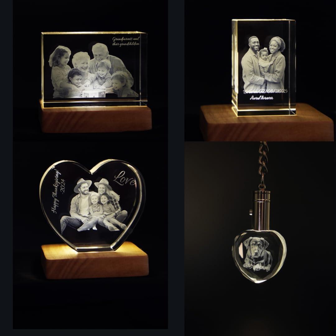 Cristal Personalizado K9 Grande 7.9x11.9 cm - Regalo Único