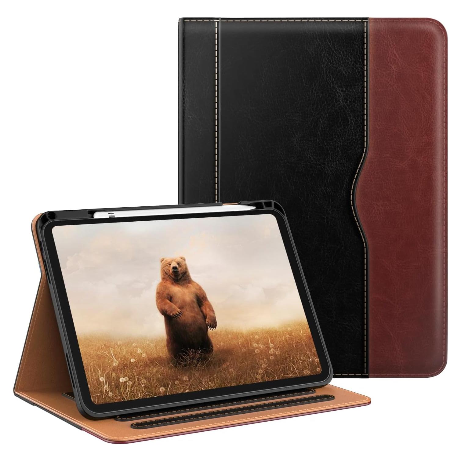 Funda OKP para iPad A16 11" 2025 / 10.9" 2022, Cuero PU