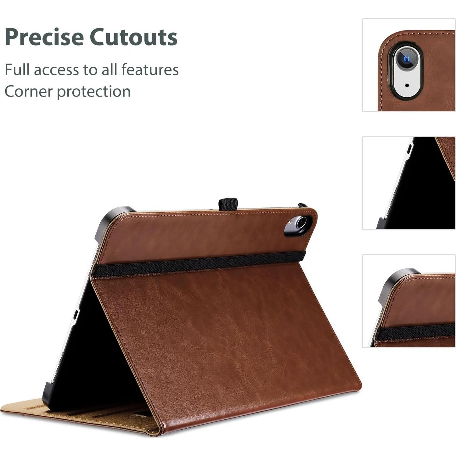 Funda ProCase para iPad 11"/10.9" 2025/2022 - Cuero Marrón