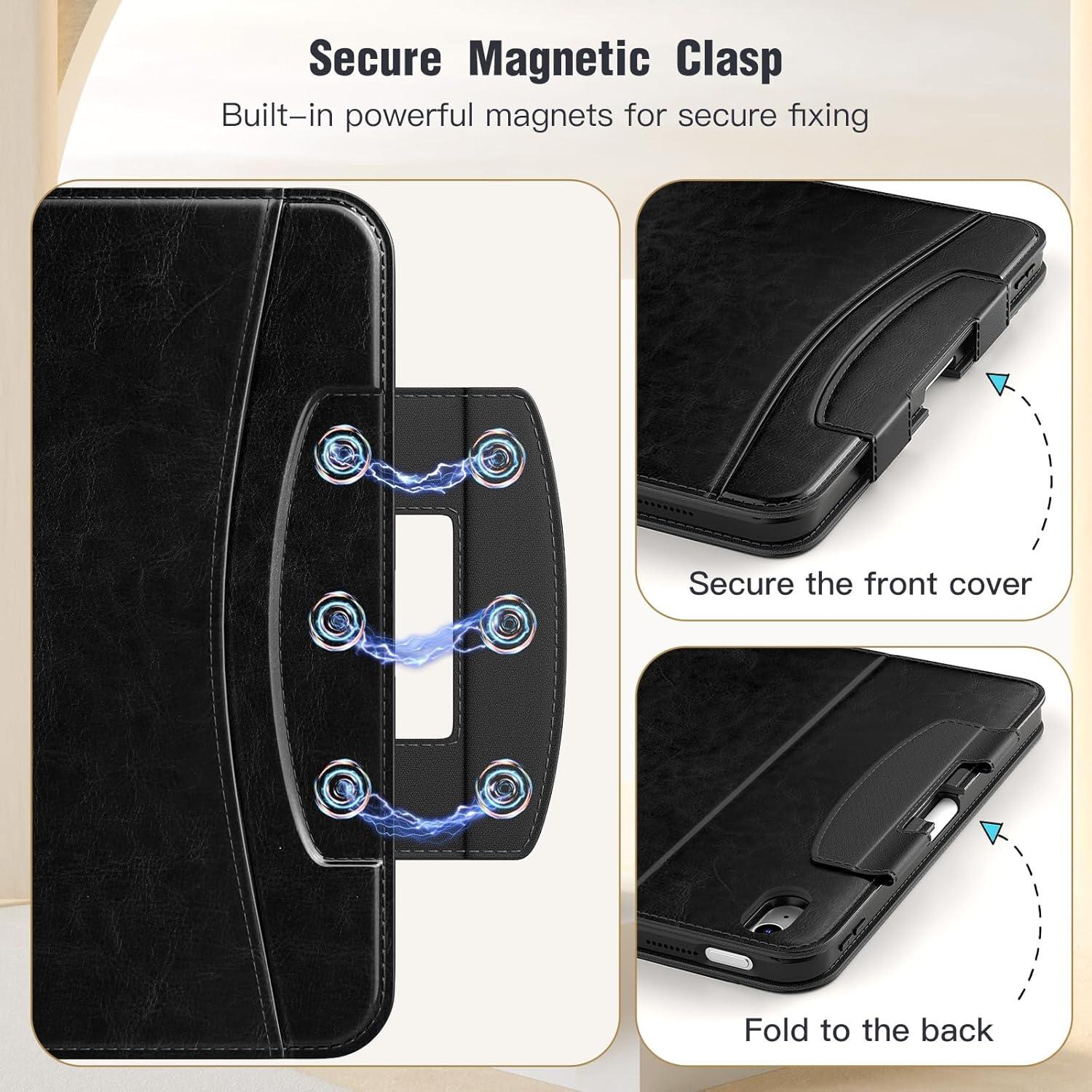 Funda MoKo para iPad 11" A16/10ª Gen 2025/2022, Cuero Negro