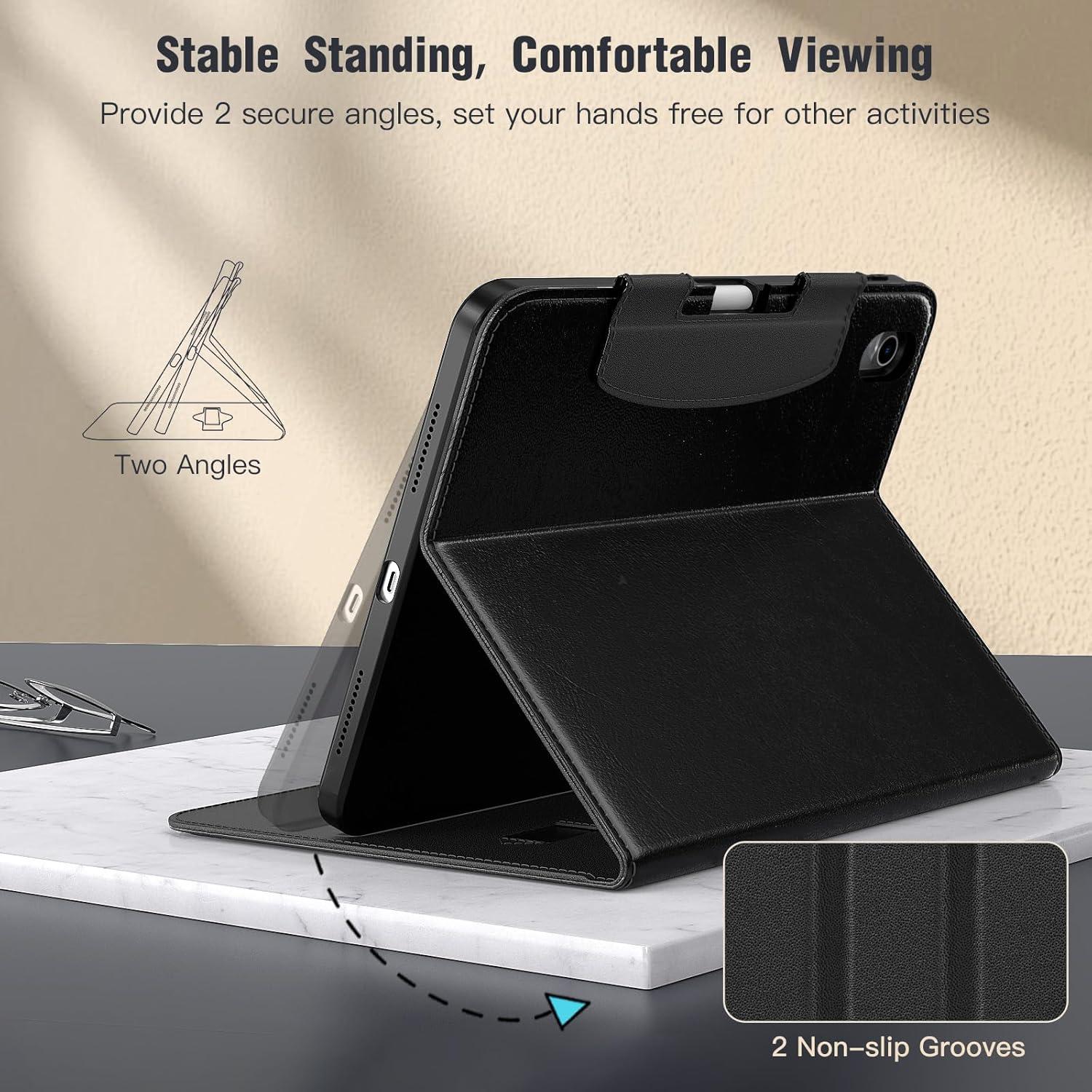 Funda MoKo para iPad 11" A16/10ª Gen 2025/2022, Cuero Negro