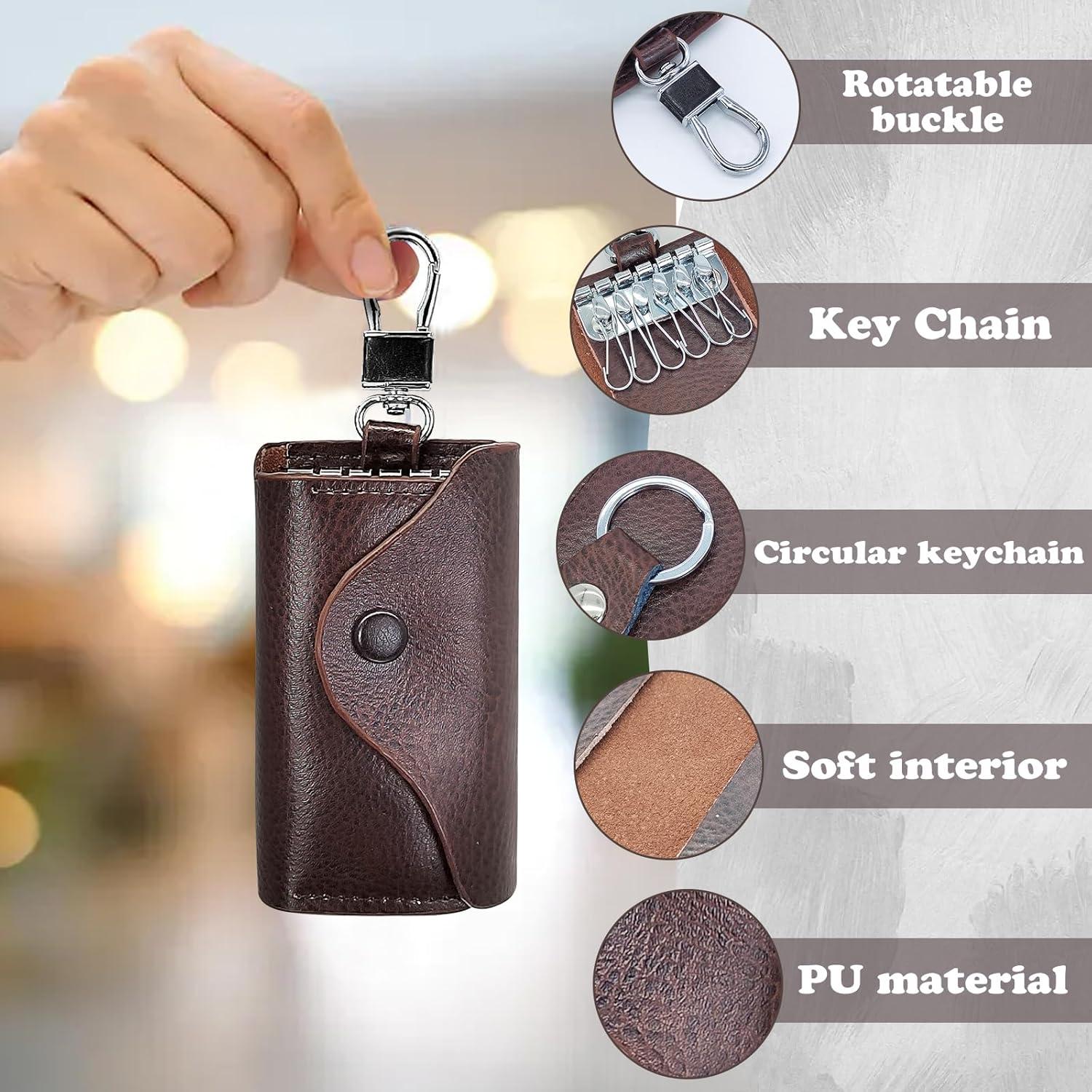 Funda para Llaves de Cuero AdiStylinno, Compacta y Multifuncional