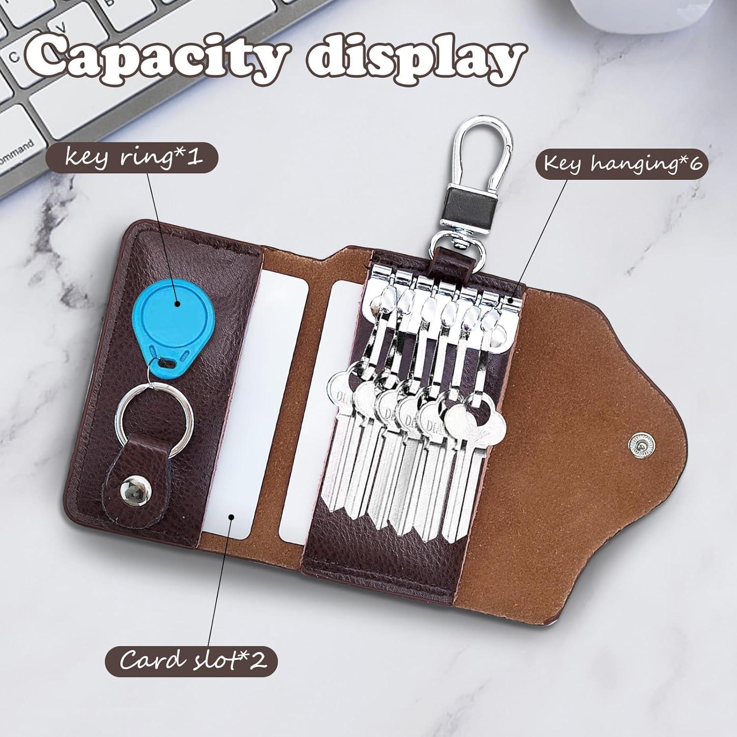 Funda para Llaves de Cuero AdiStylinno, Compacta y Multifuncional