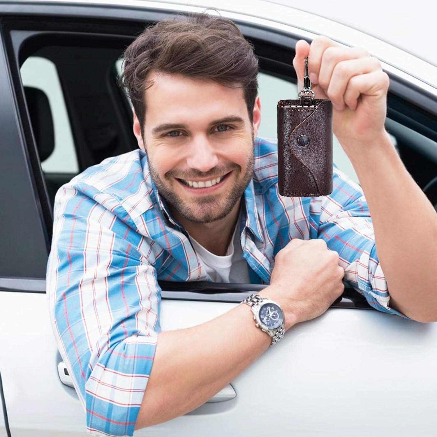 Funda para Llaves de Cuero AdiStylinno, Compacta y Multifuncional