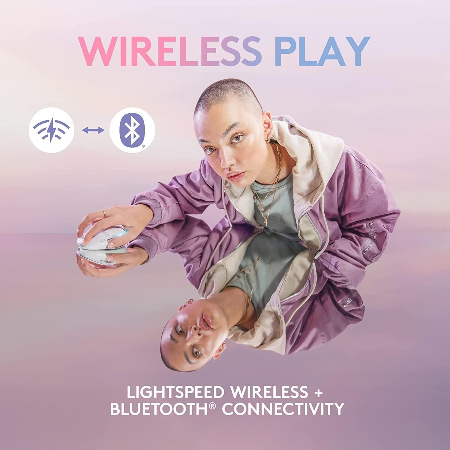 Ratón Inalámbrico Logitech G705 RGB Ligero 85g - Niebla Blanca