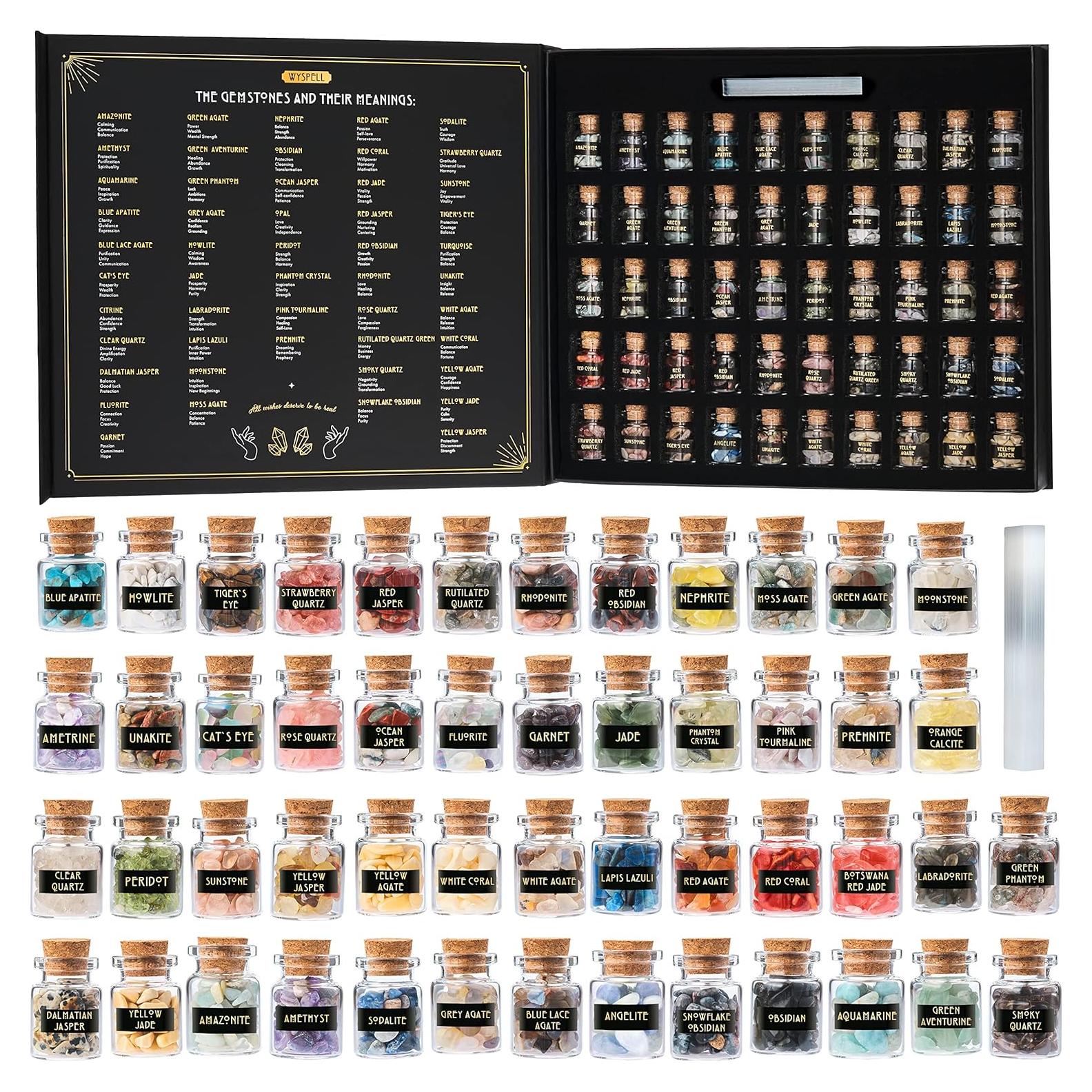 Conjunto de Cristales Sanadores 50 PCS Wyspell - Piedras Naturales