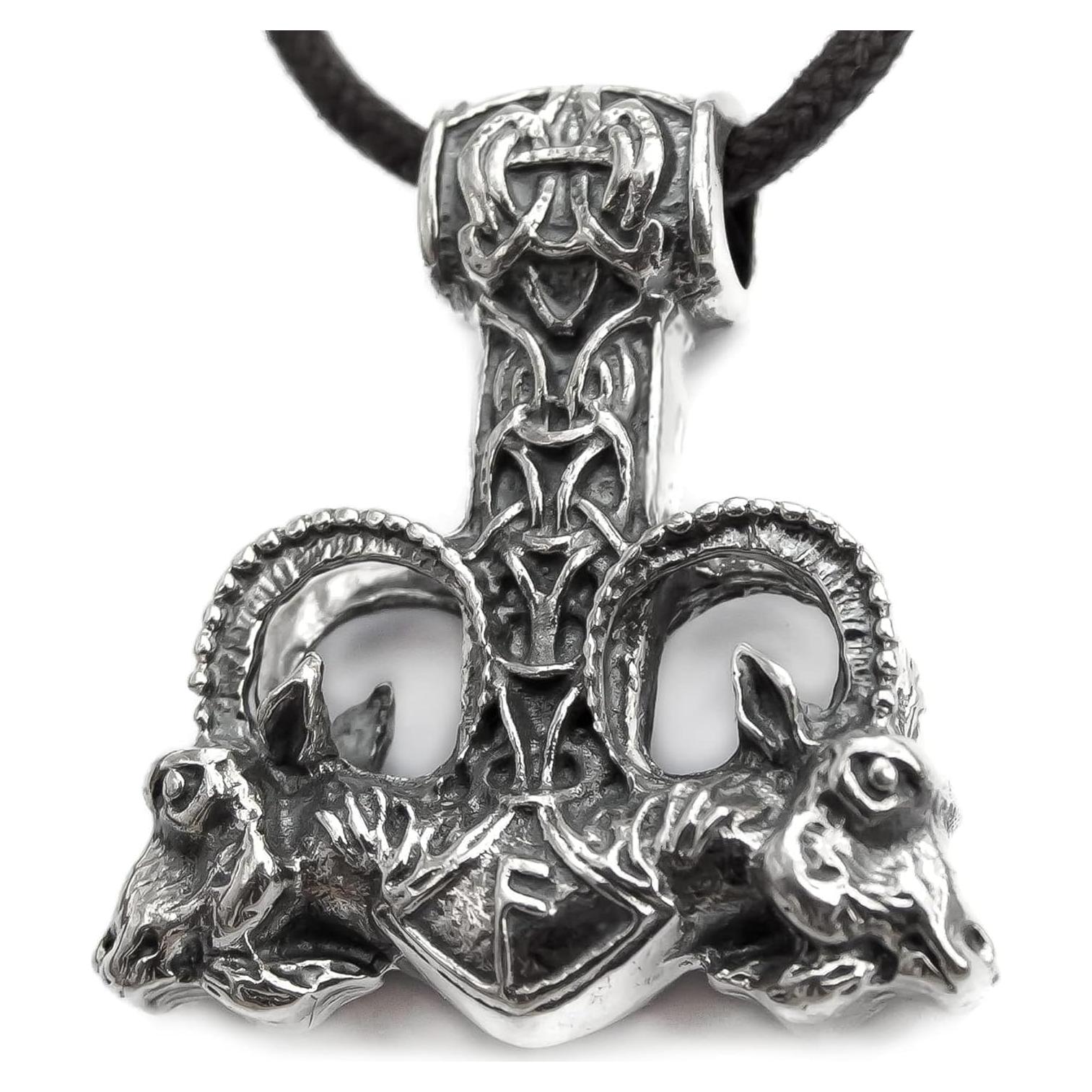 Collar Martillo de Thor Mjolnir Plata Esterlina 925 38x35mm