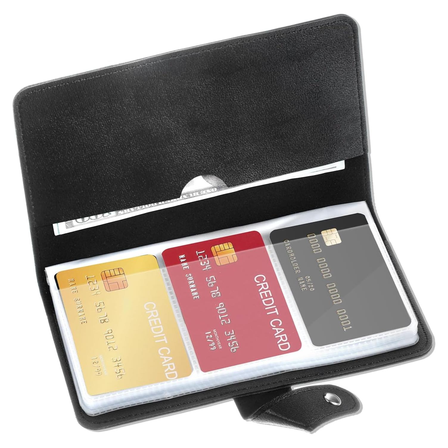 Organizador de Tarjetas de Crédito Exclaith con 96 Ranuras Negro