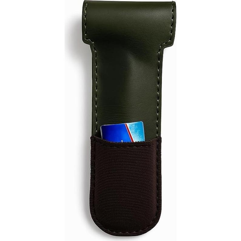 Estuche de Cuero de Grano Completo PavinCrafter Verde para Maquinilla