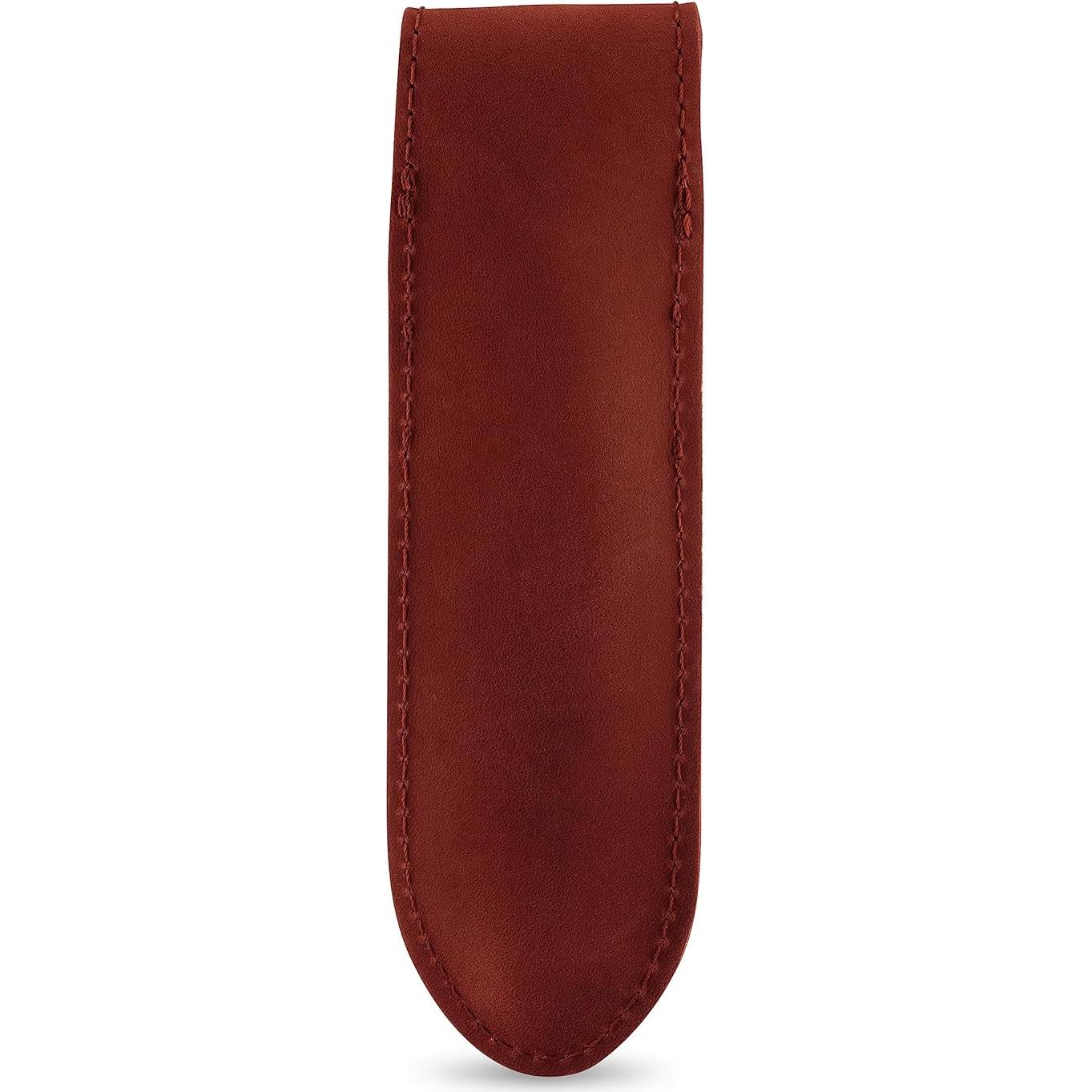 Funda de Cuero Genuino para Navaja Recta Barbero Cognac
