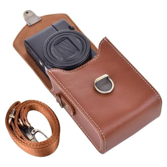 Funda de cámara Rieibi para Sony RX100 y Canon G7X - Marrón