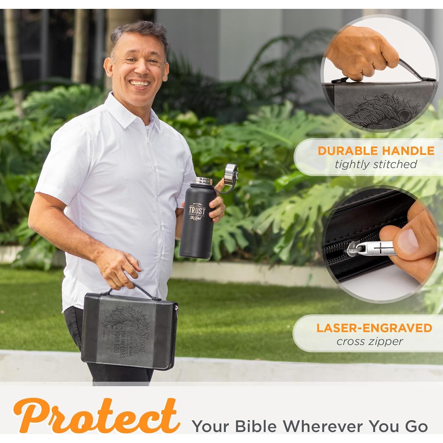 Cubierta de Biblia de Cuero Sintético Christian Art Gifts XL