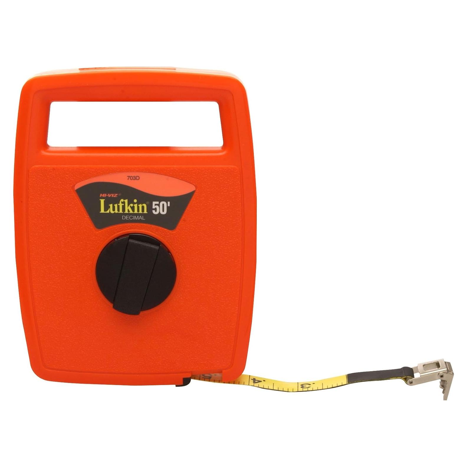 Cinta Métrica de Fibra de Vidrio Lufkin 15.2m 703D Naranja