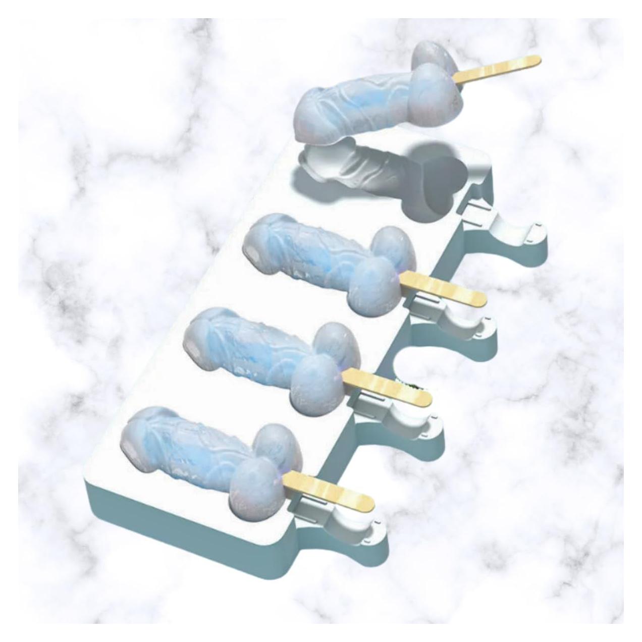 Molde de Silicona Rosa para Paletas Eróticas Adultos Genérico