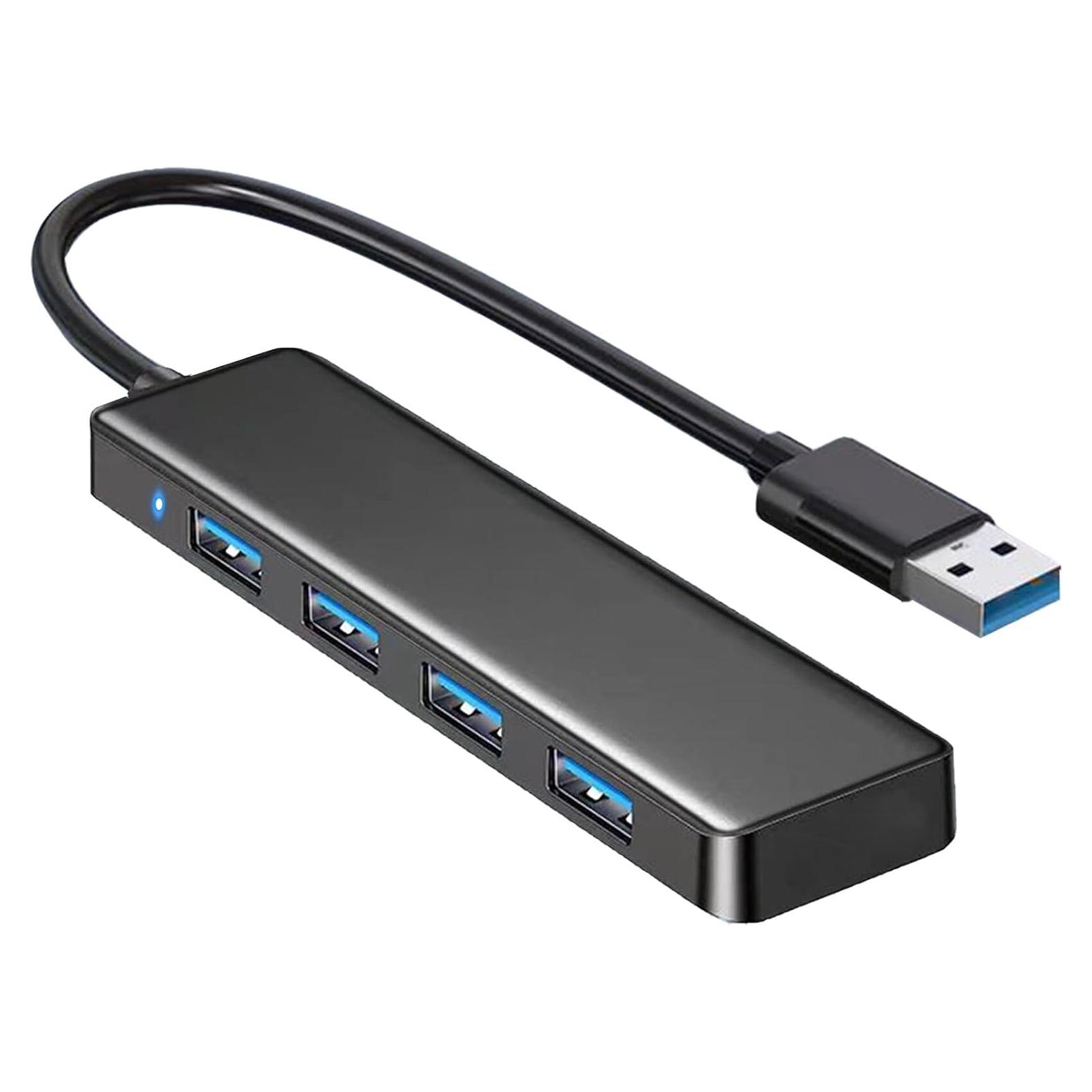 Hub USB 3.0 VIENON de 4 Puertos para Laptop y Consolas