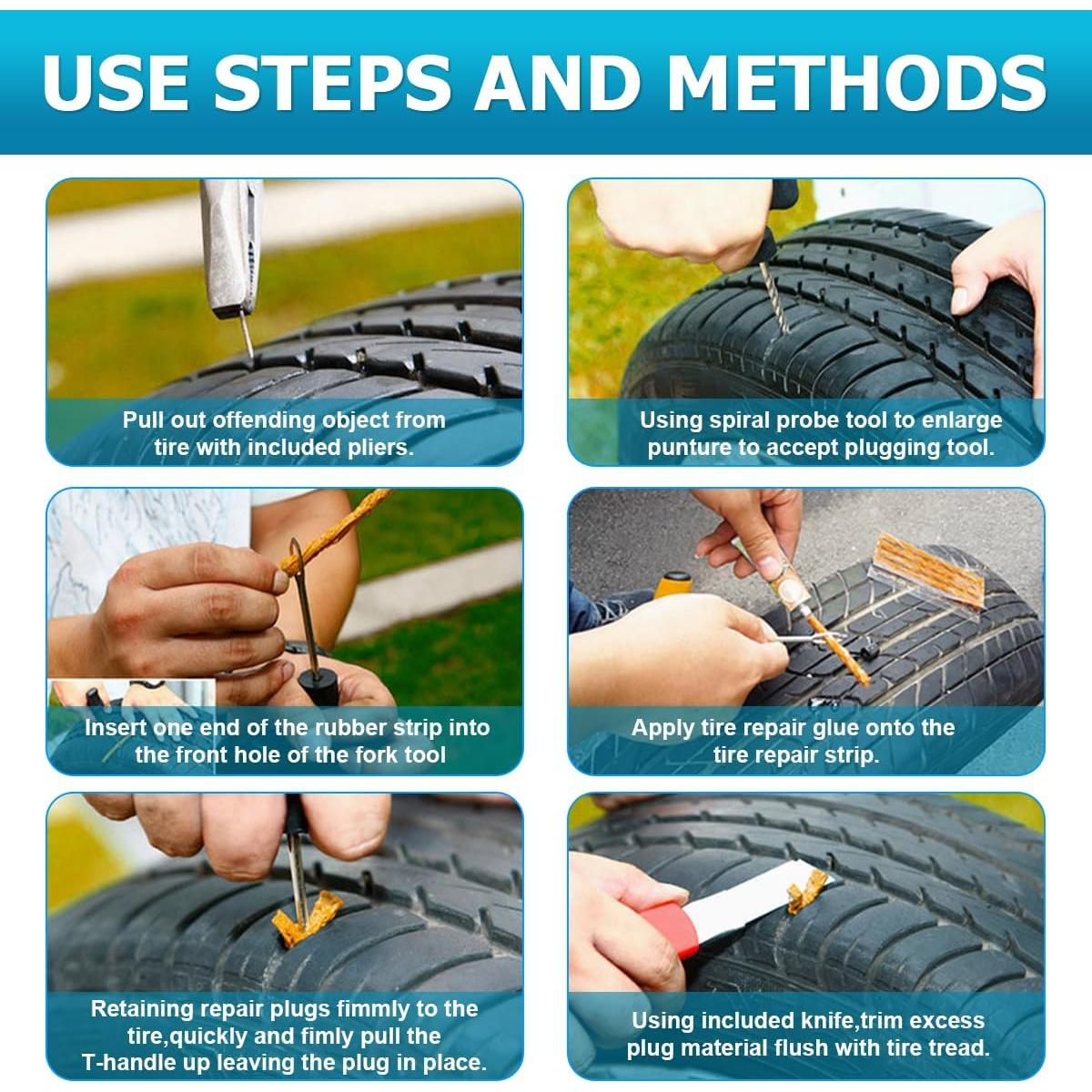 Kit de Reparación de Neumáticos Mandark 45 Piezas Universal