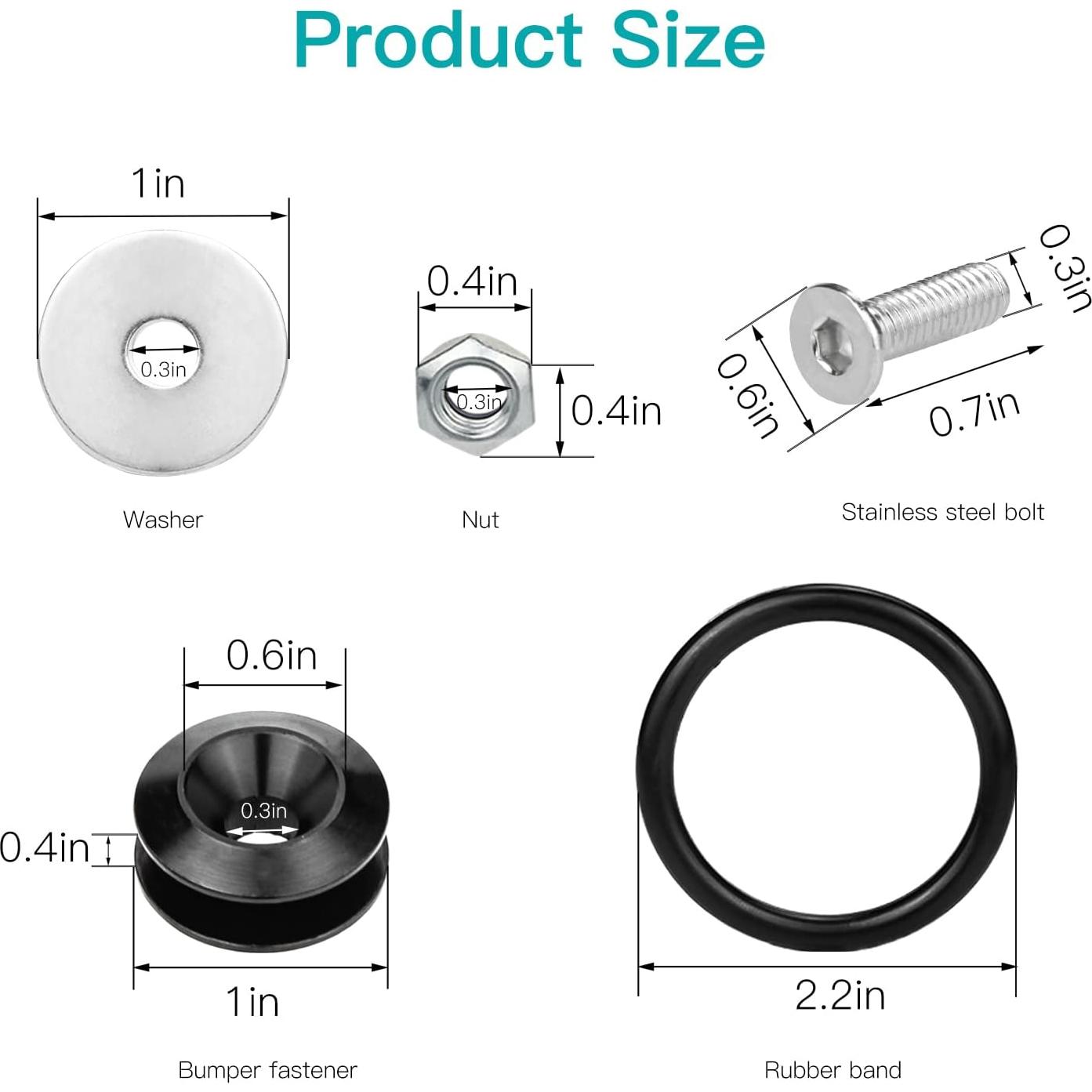 Kits de Sujetadores de Parachoques Mellbree - 4 Pestañas Rápidas