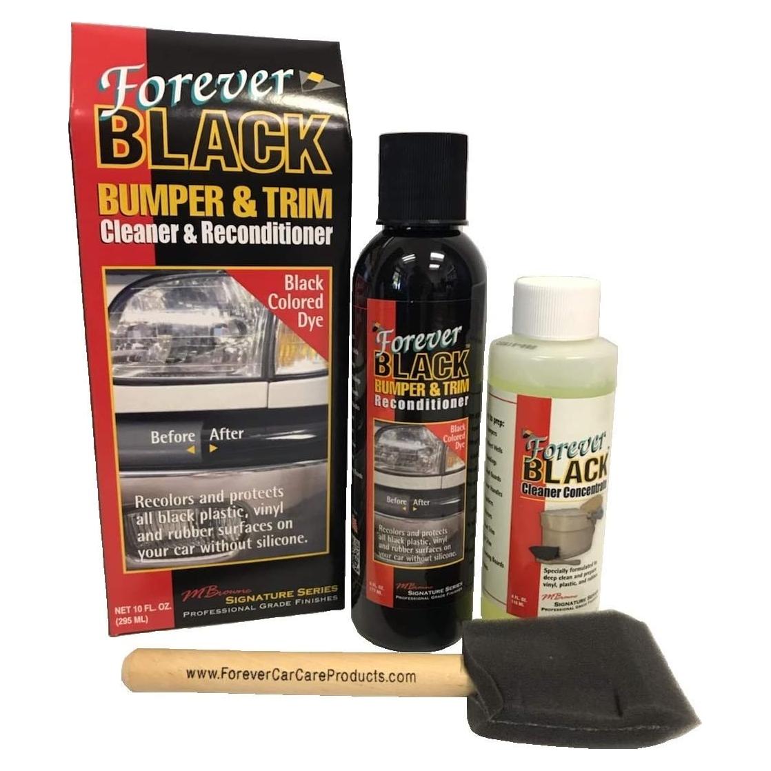 Kit Restaurador de Parachoques y Molduras Forever Black 170g