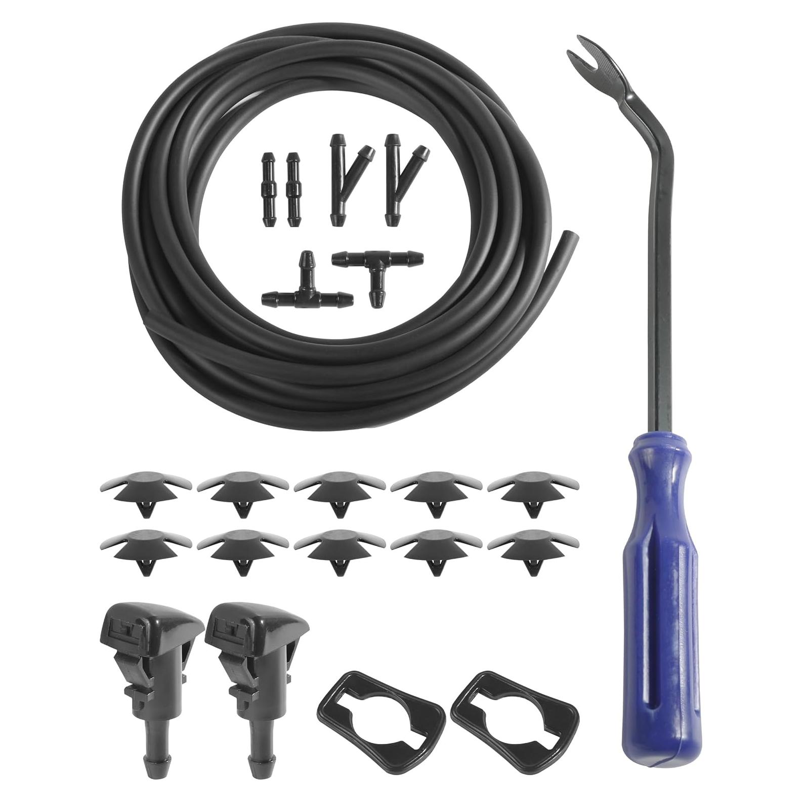 Kit de Manguera de Lavado de Parabrisas UBOG 22 Piezas 3.96m