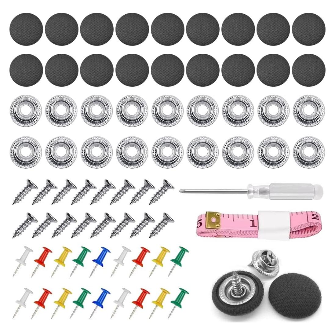 Kit de Reparación de Techo de Coche Mandark 60PCS Negro