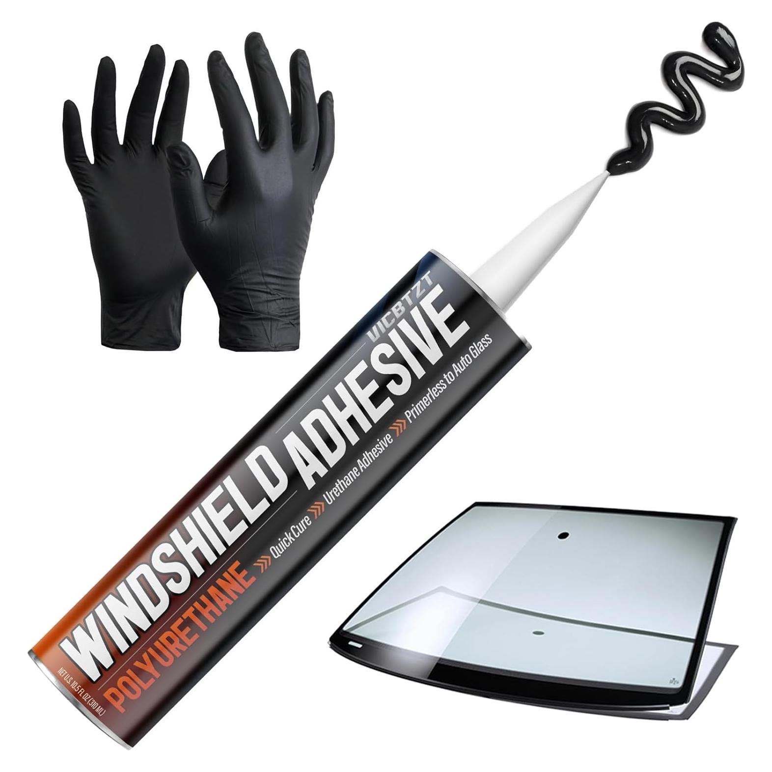 Adhesivo de Parabrisas Poliuretano VICBTZT 300 ml Curado Rápido