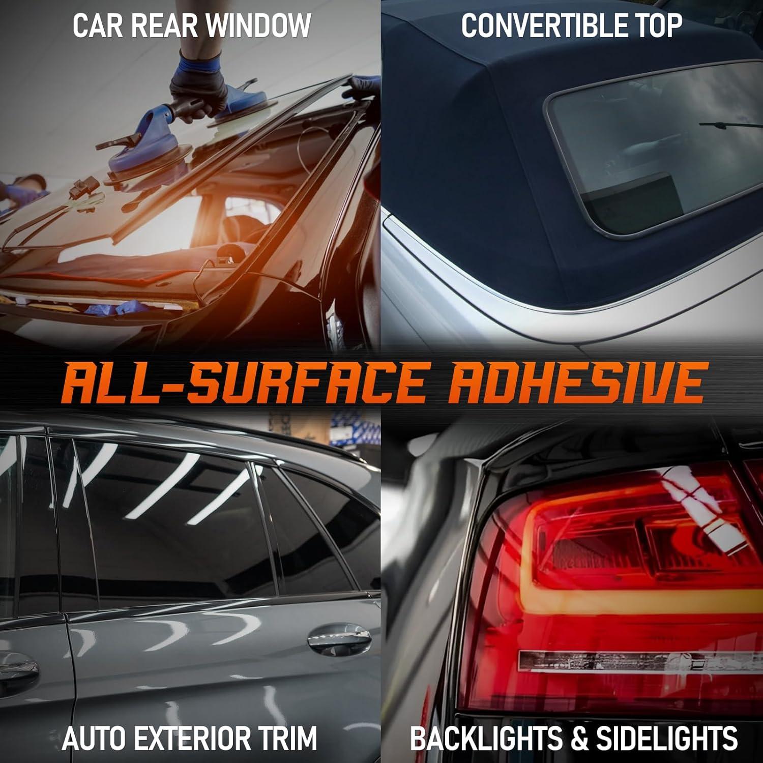 Adhesivo de Parabrisas Poliuretano VICBTZT 300 ml Curado Rápido