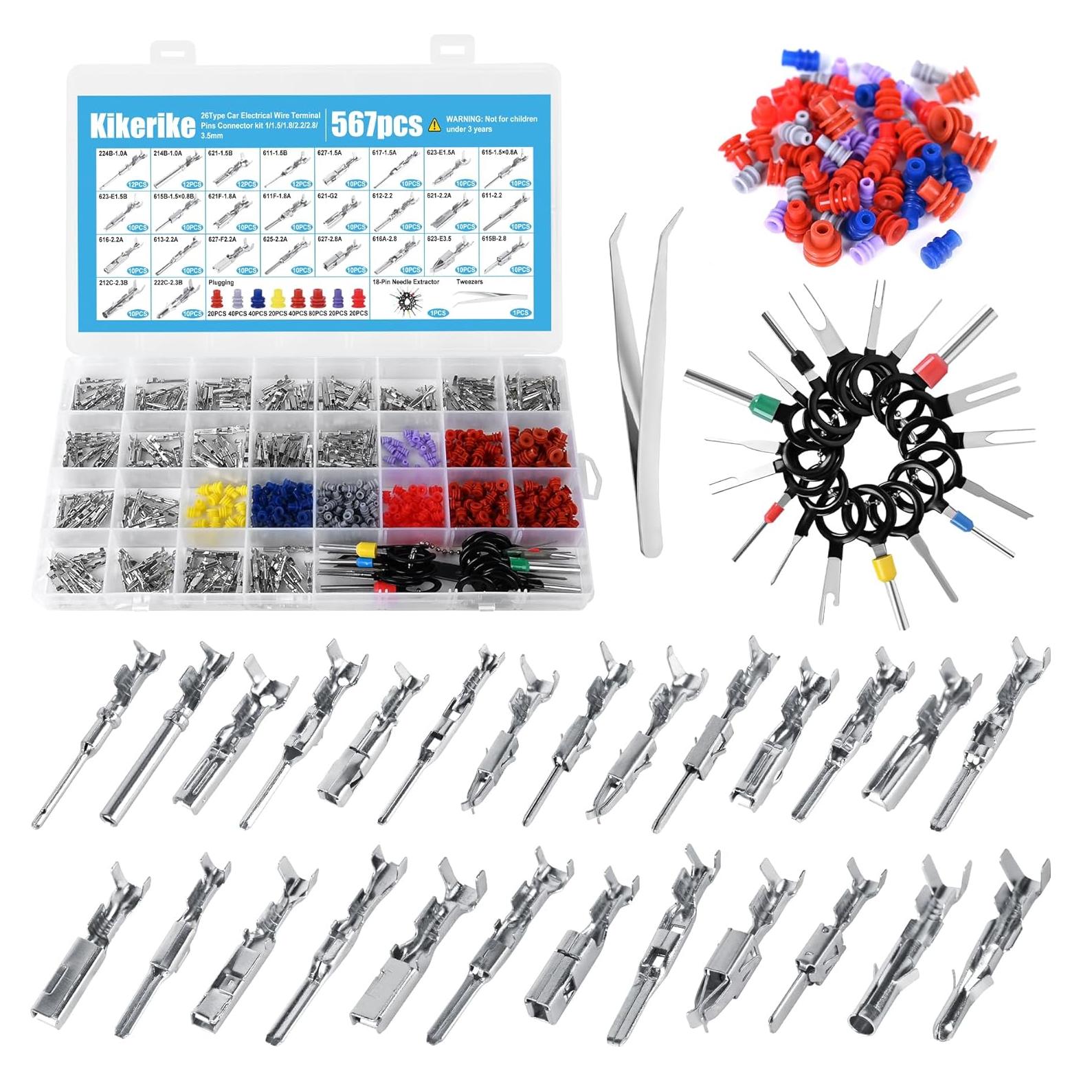 Kit de Pines de Conector 567 Pcs Kikerike - Terminales 1-3.5mm
