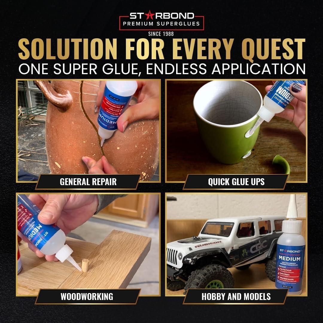 Starbond Pegamento CA Mediano 56.7 g - Adhesivo Rápido y Fuerte