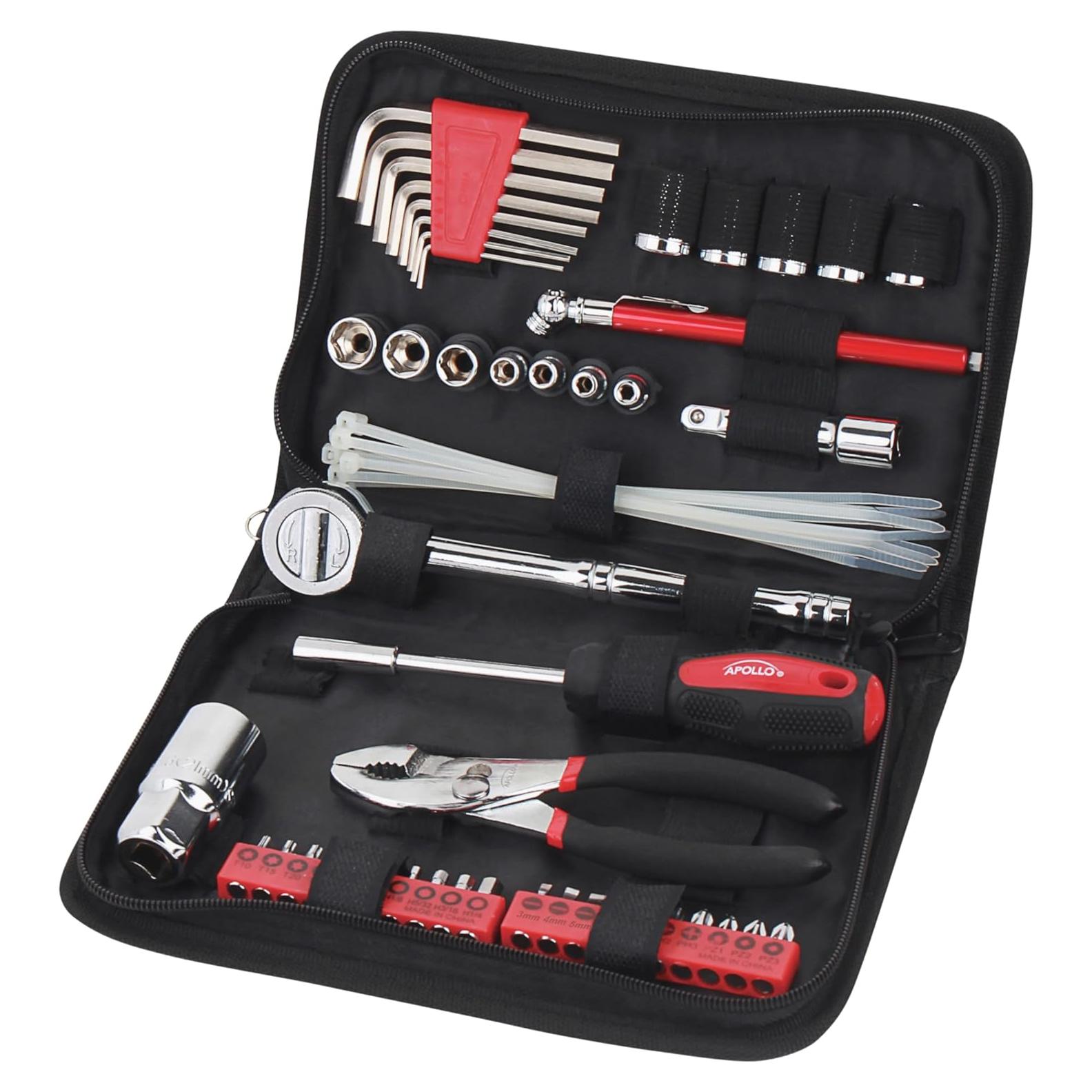 Juego de Herramientas Compacto Apollo DT9774 - 56 Piezas SAE