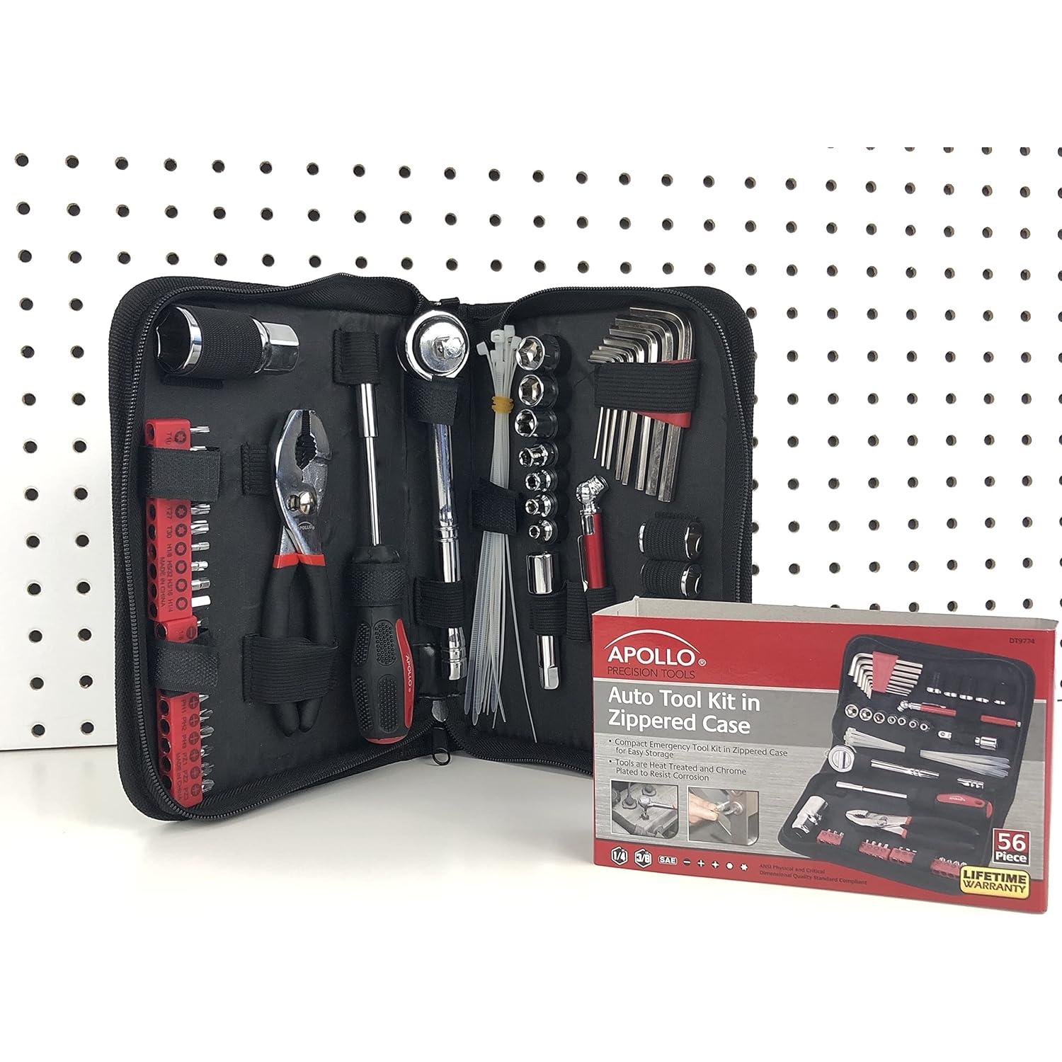 Juego de Herramientas Compacto Apollo DT9774 - 56 Piezas SAE