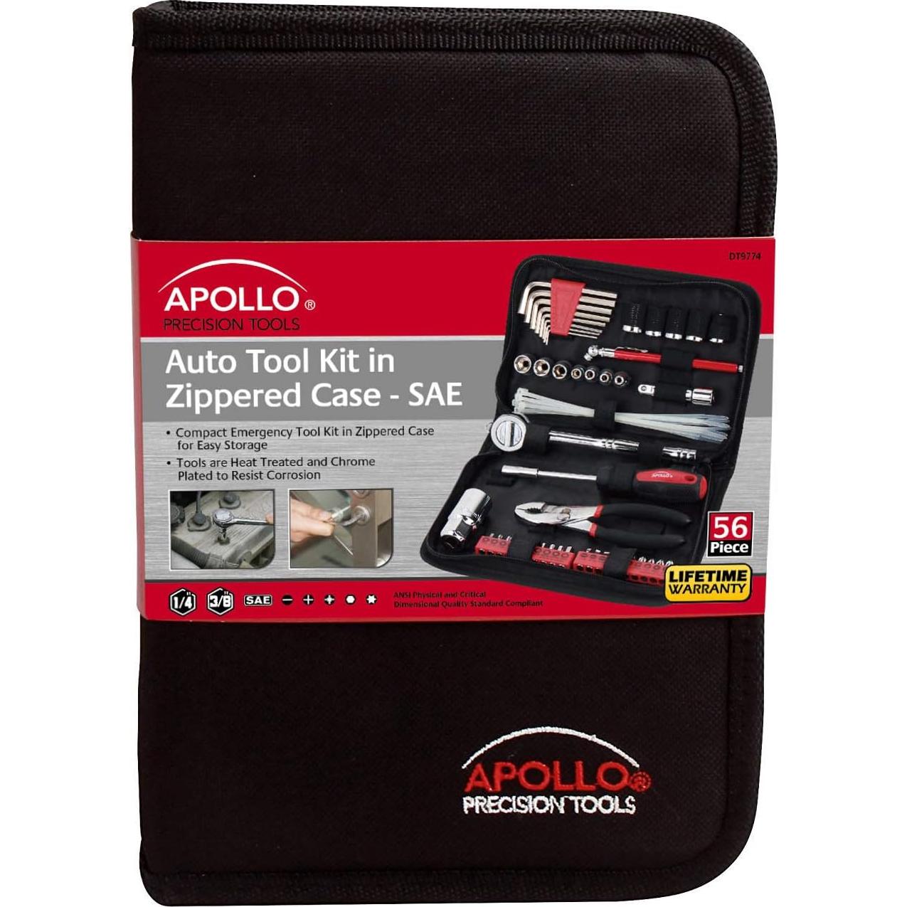 Juego de Herramientas Compacto Apollo DT9774 - 56 Piezas SAE