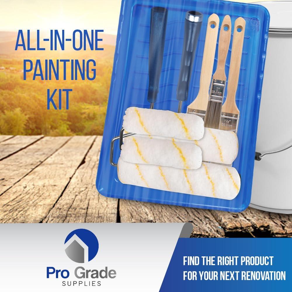 Kit de Pintura Pro Grade 10 Piezas - Rodillos y Brochas