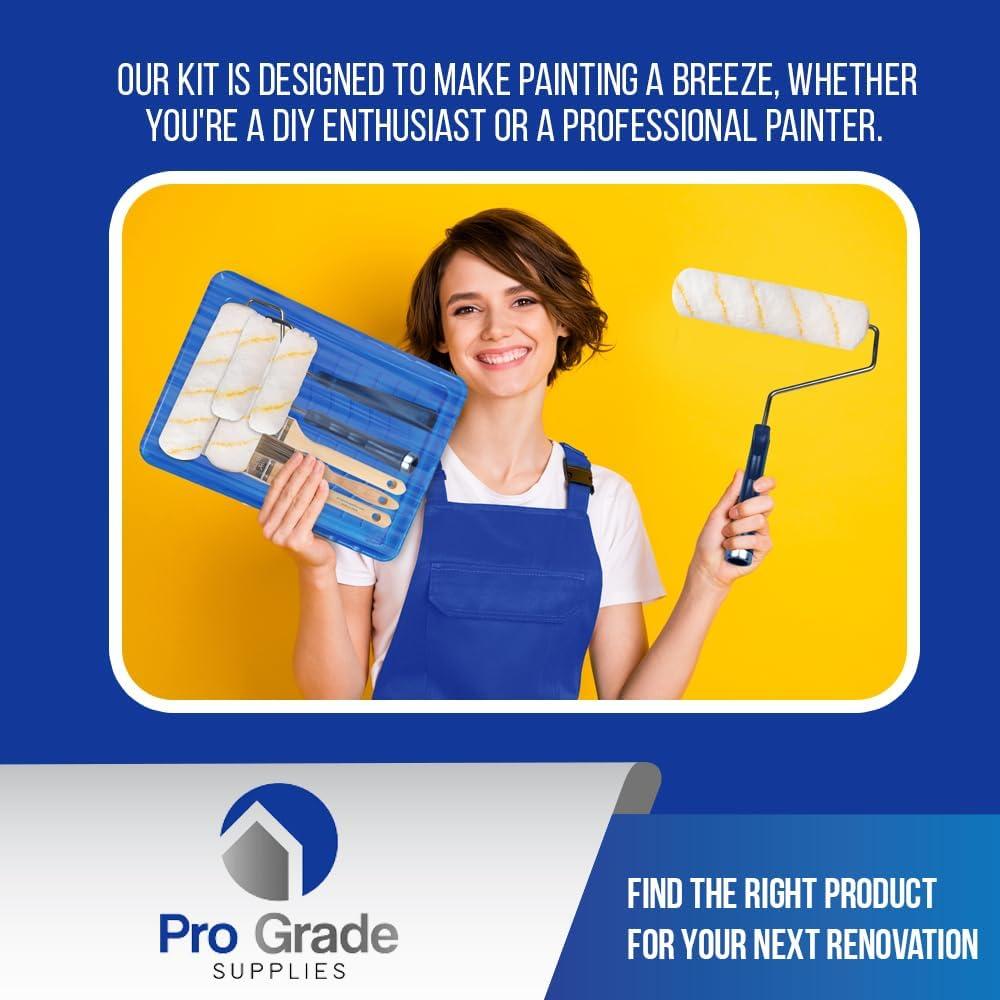 Kit de Pintura Pro Grade 10 Piezas - Rodillos y Brochas