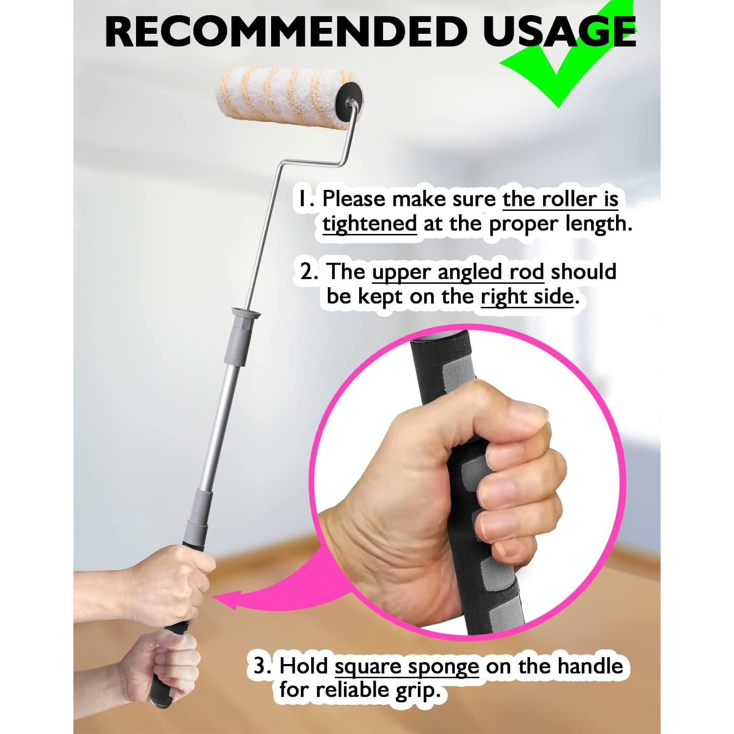 Kit de rodillos de pintura ajustable PinStone 6 piezas 9"