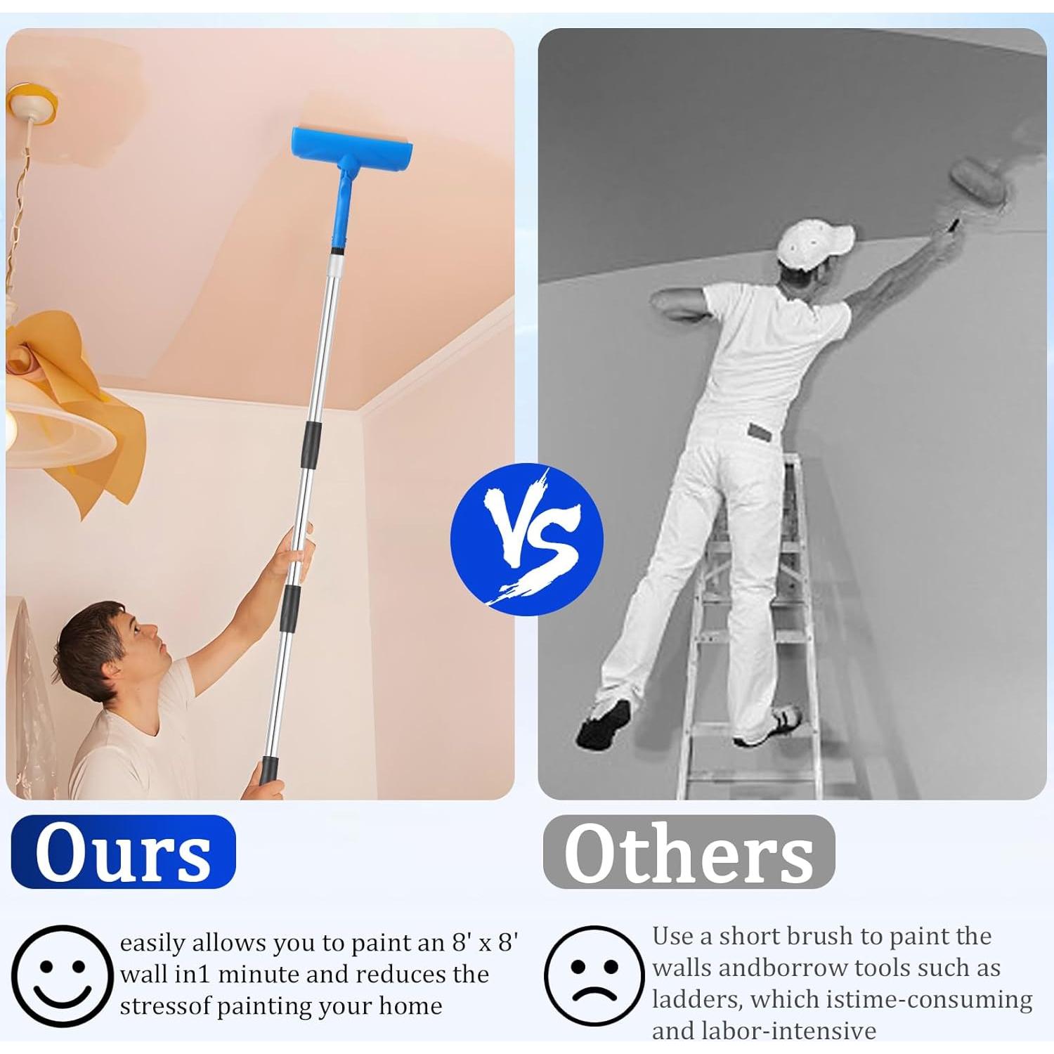 Kit Rodillo de Pintura para Techo Woxnoc 10" con Extensión 2.74m