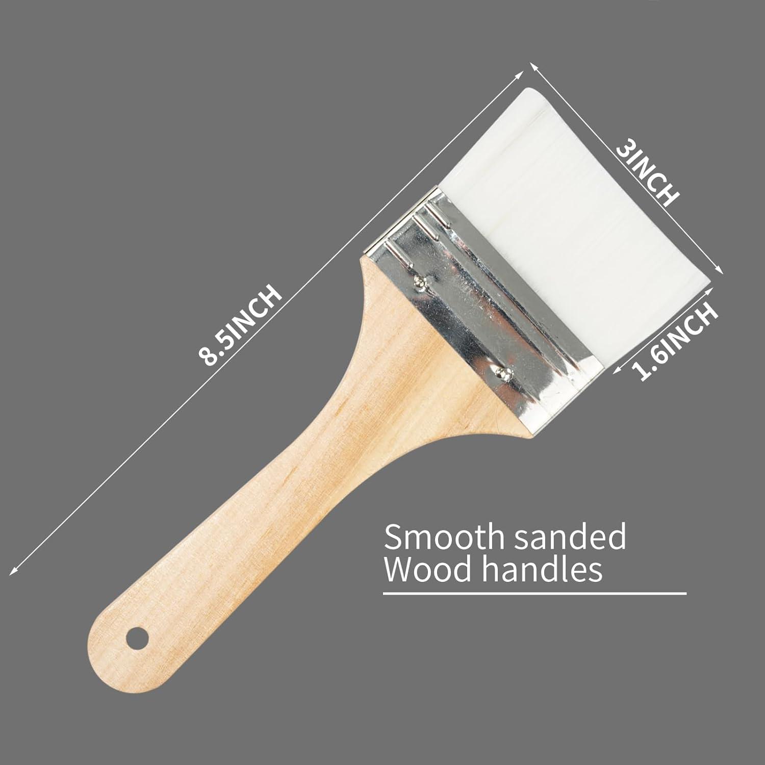 Juego de 3 Pinceles de Pintura Newkita con Cerdas Sintéticas