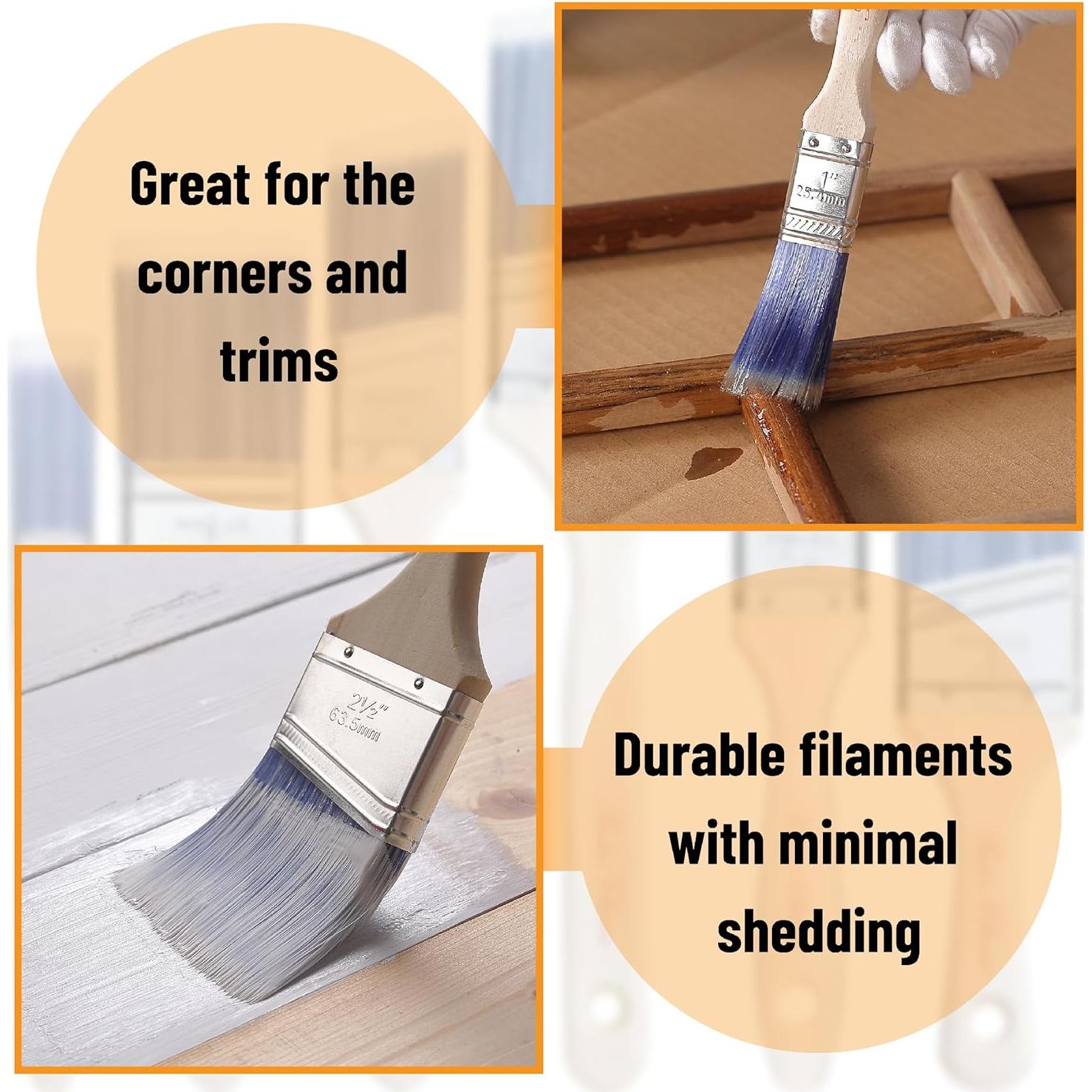 Pinceles en Ángulo Bates Choice 5.08 cm - Paquete de 3