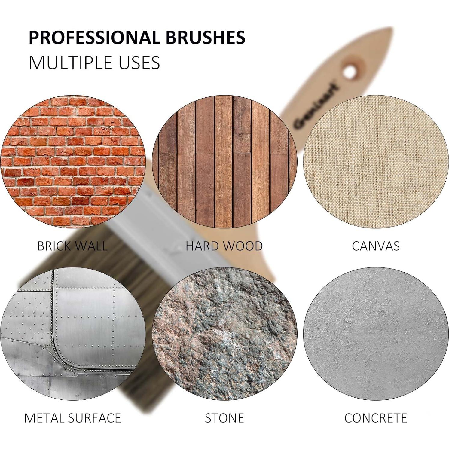 Brocha de Chip Doble Grueso Genixart 10 cm para Pintura