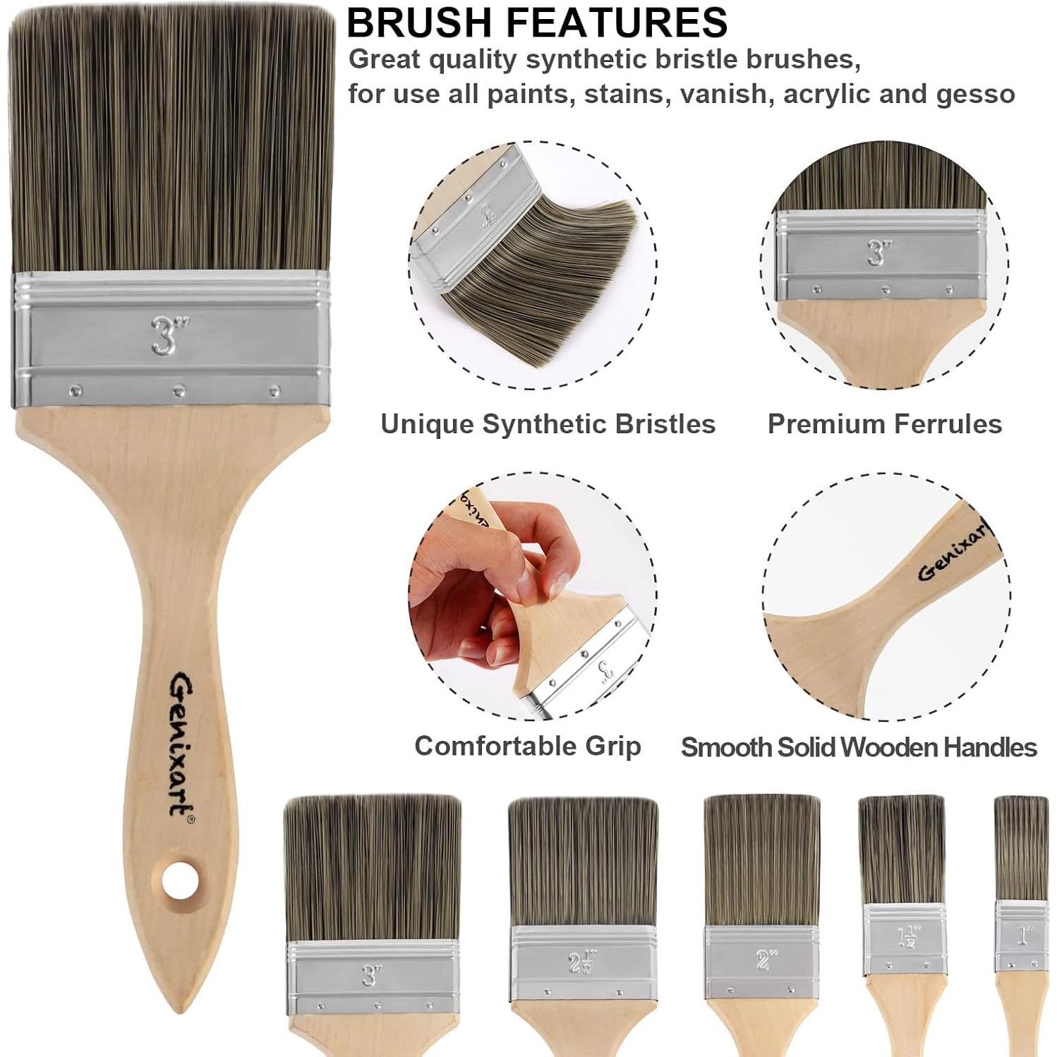 Brocha de Chip Doble Grueso Genixart 7.62 cm para Pintura