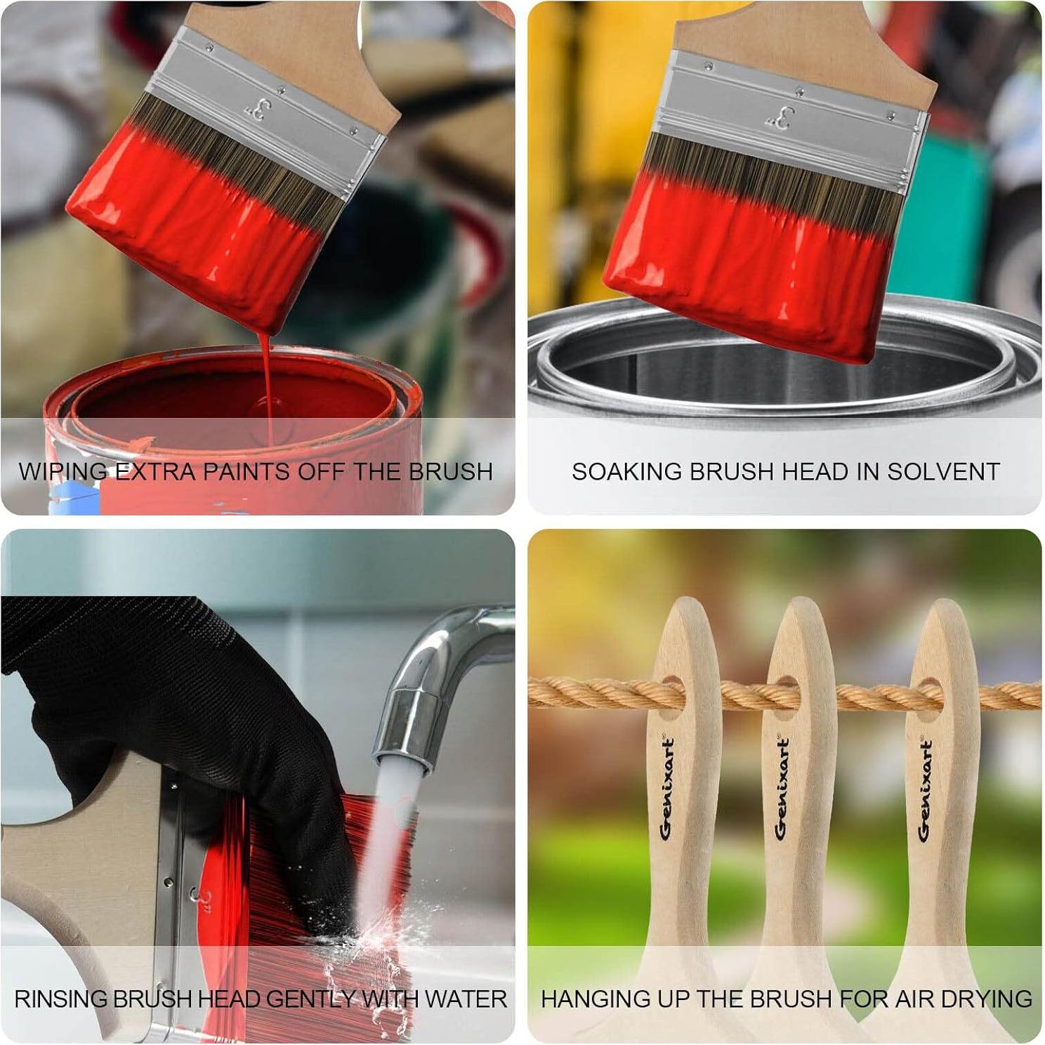 Brocha de Chip Doble Grueso Genixart 7.62 cm para Pintura