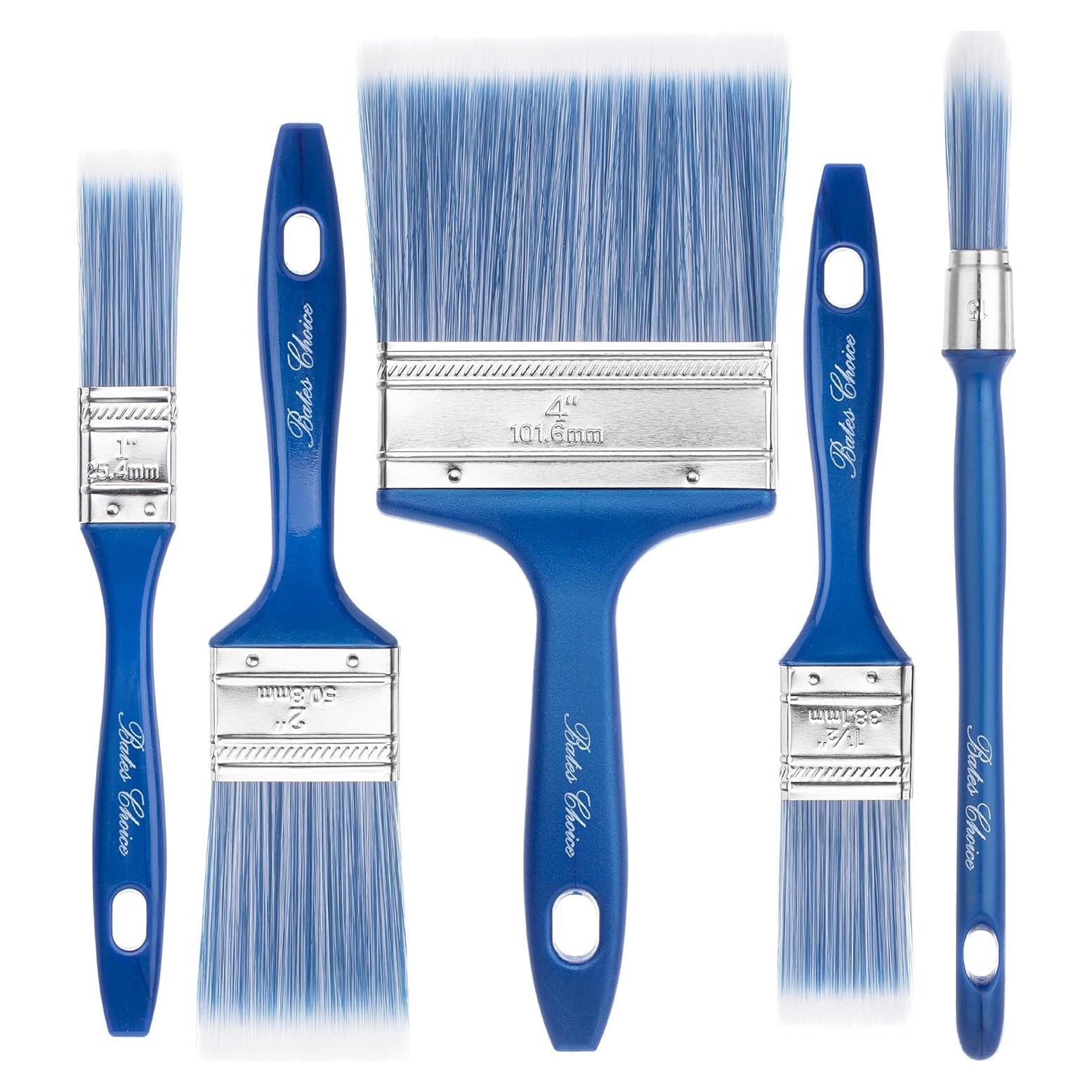 Juego de Brochas de Pintura Bates Choice - 5 Tamaños Ergonómicos