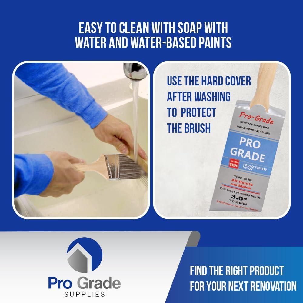 Juego de Brochas de Pintura Pro Grade 10 Piezas Ángulo