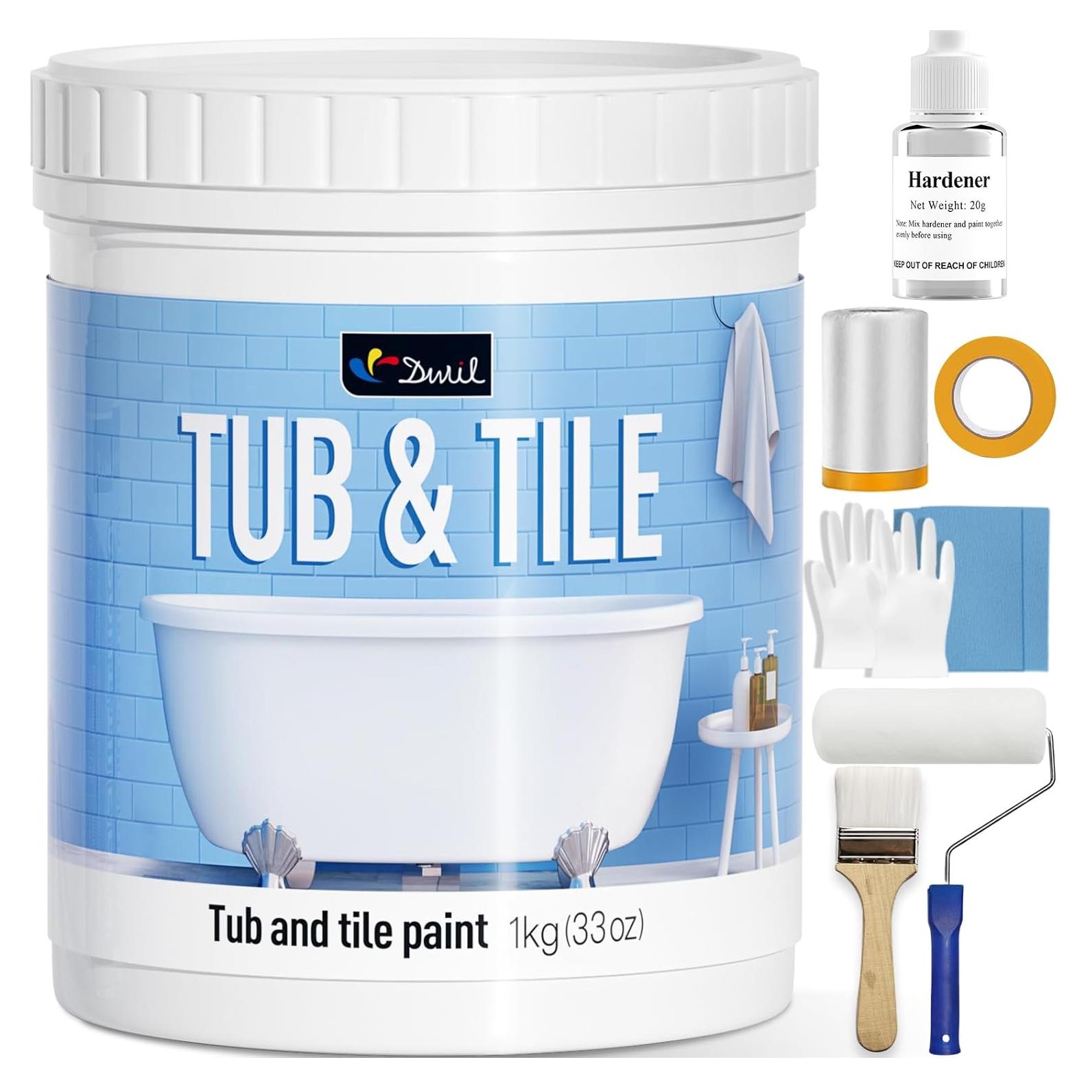 Pintura para Azulejos DWIL 33 oz Semibrillante Blanca - Secado Rápido