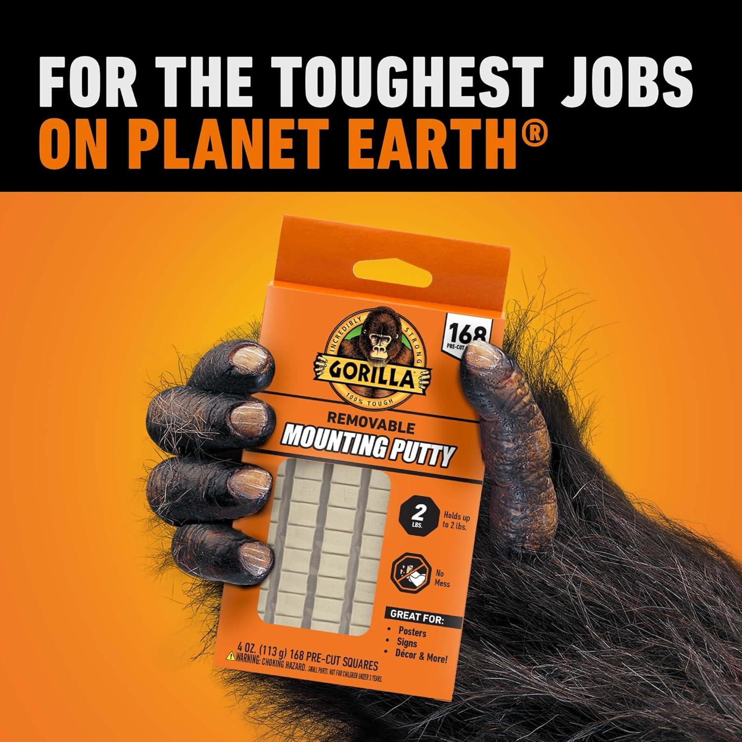 Masilla de Montaje Gorilla 1 Paquete 168 Cuadrados No Tóxica