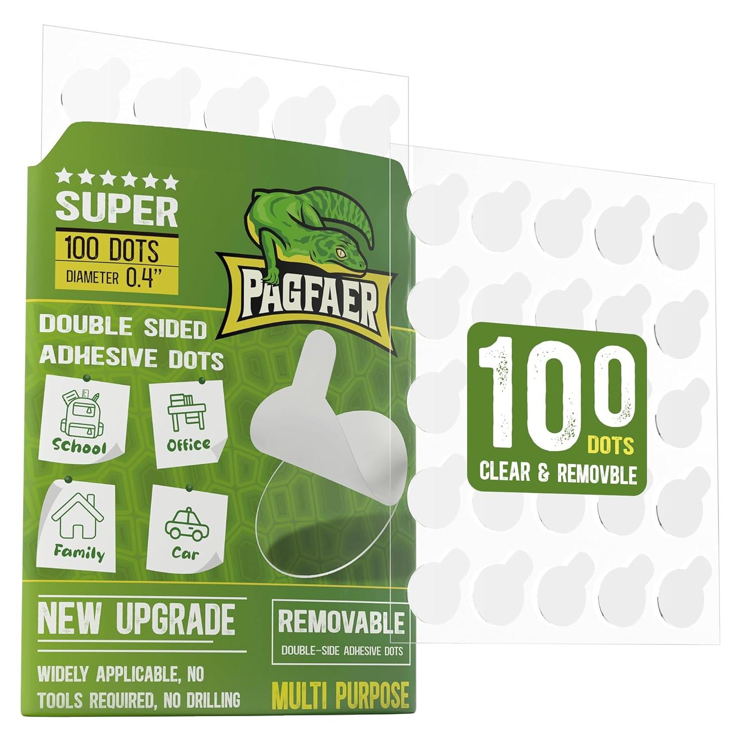 Puntos Adhesivos Doble Cara PAGFAER 100PCS 10mm Transparentes