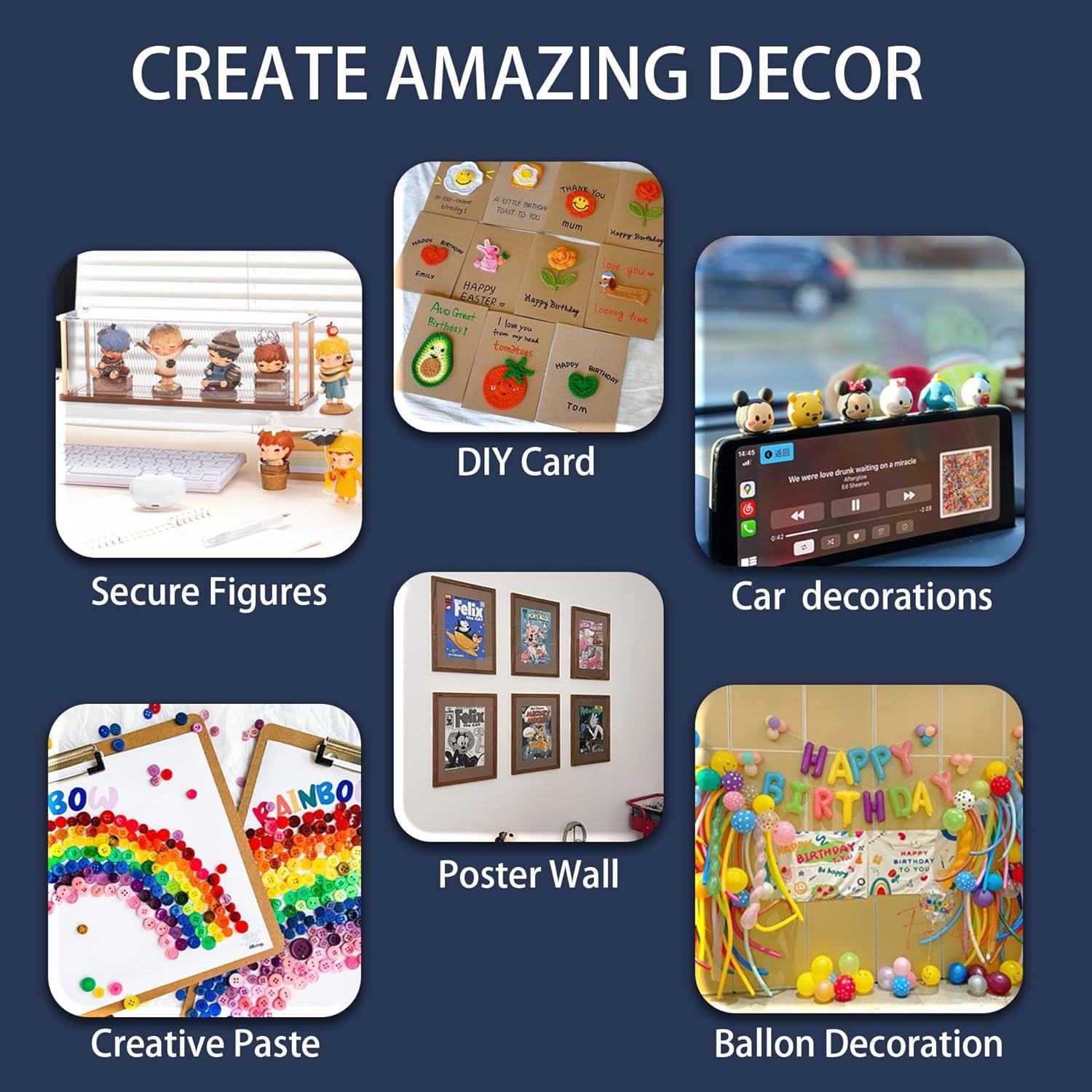 Masilla Adhesiva Doble Cara HeLISSE 200 Puntos 15mm Removibles