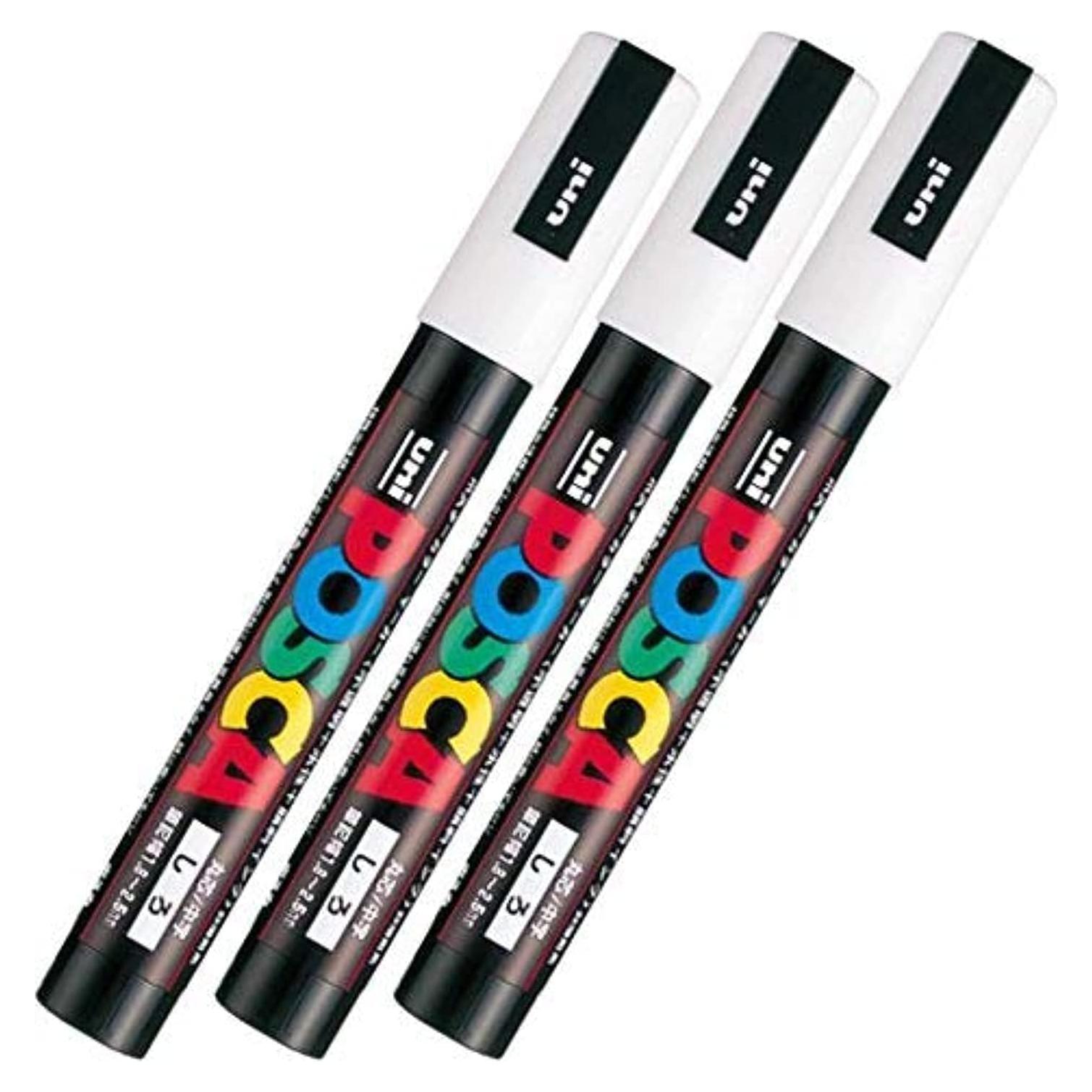 Marcadores Uni Posca PC-5M Punta Media Tinta Blanca 3 Unidades