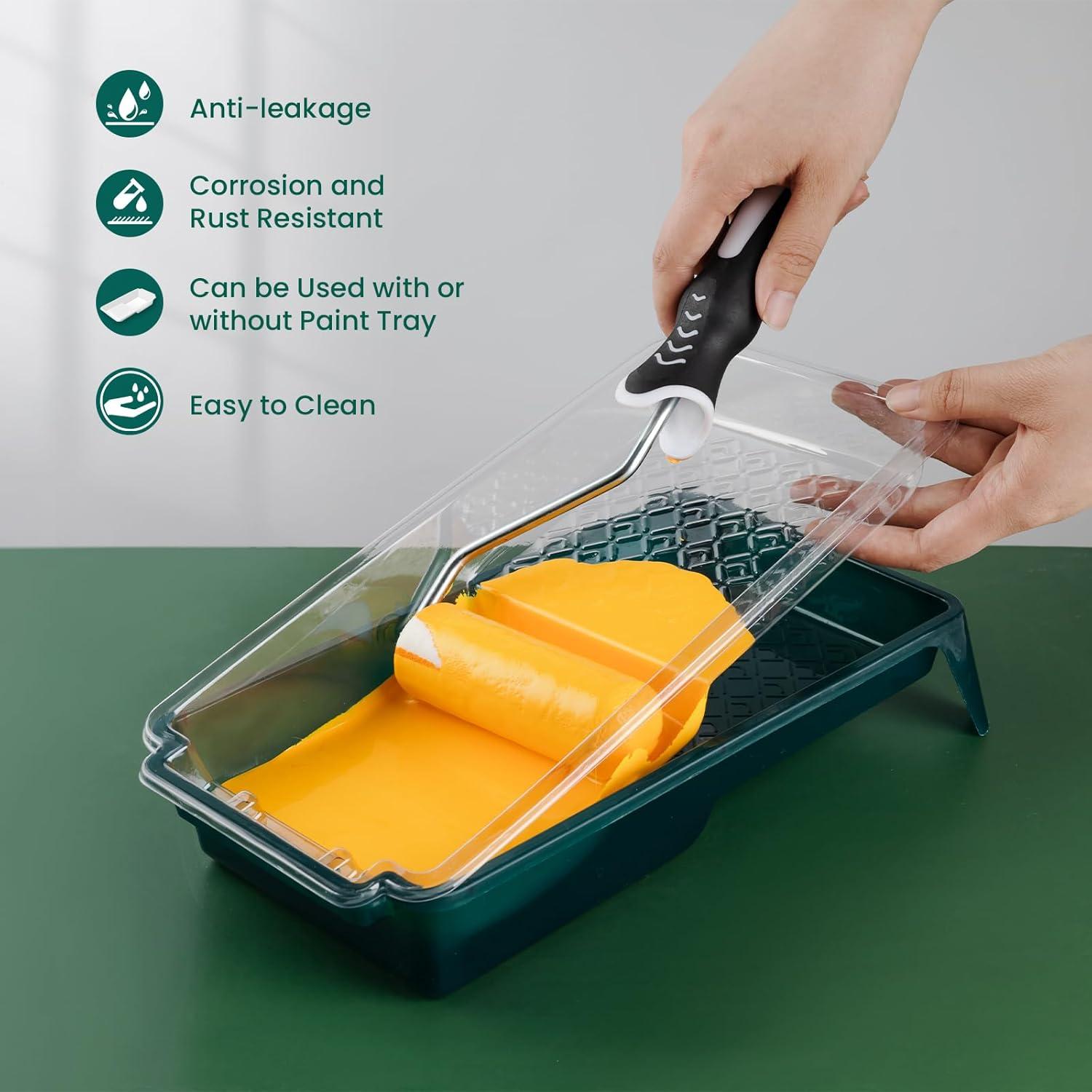 Juego de Bandejas de Pintura YiBaiBrush 4" con 15 Forros