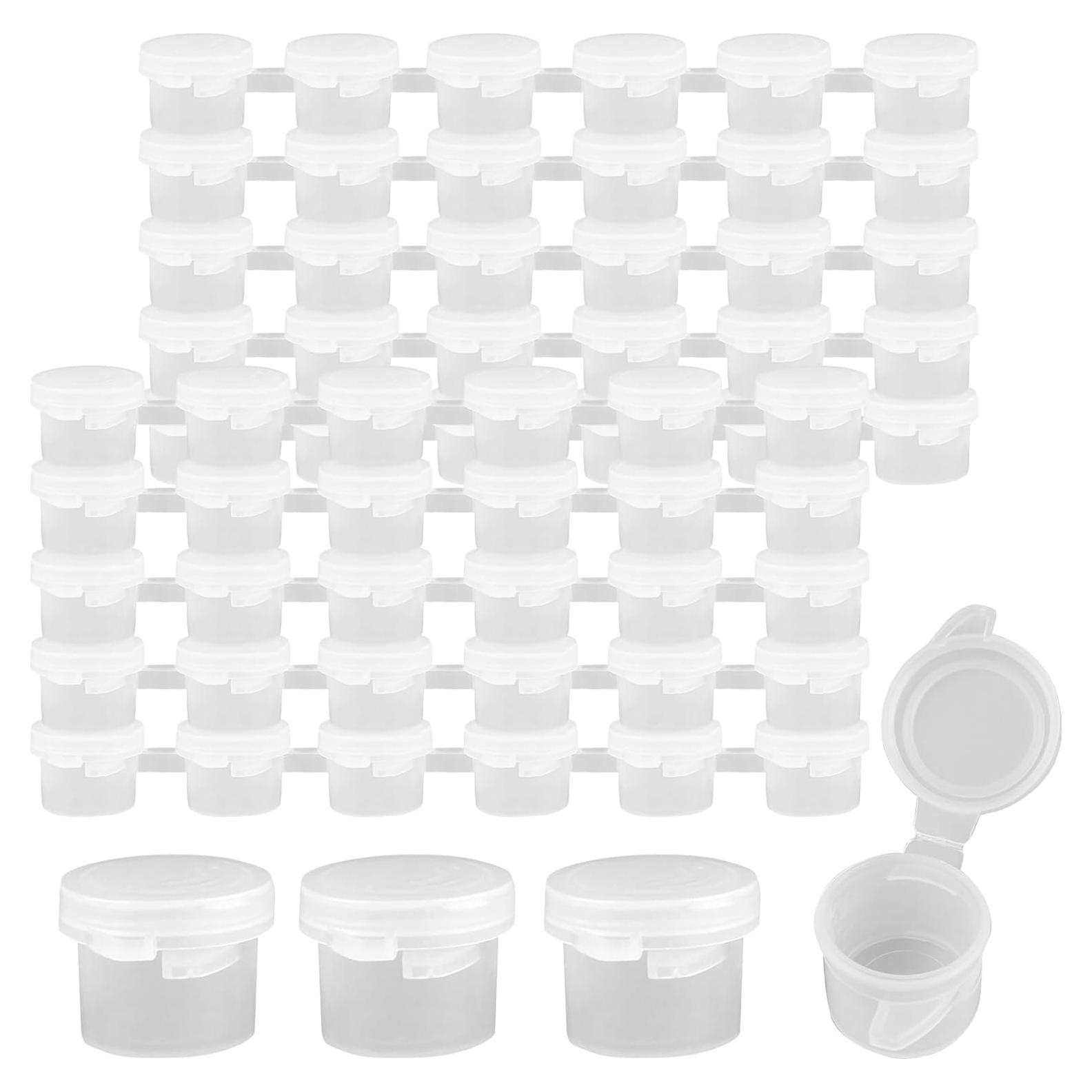 AUEAR 60 Tarros de Pintura Vacíos 3ml con Tapa Plástico